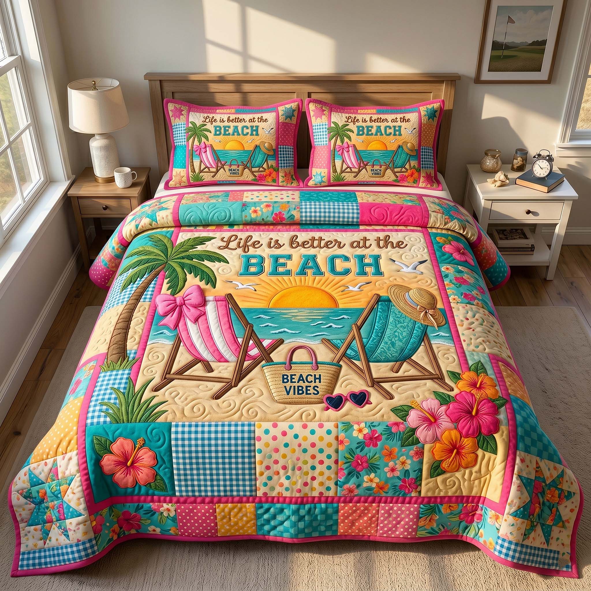 Summer Escape 3-Piece Quilted Bedding Set GFTOTP19612