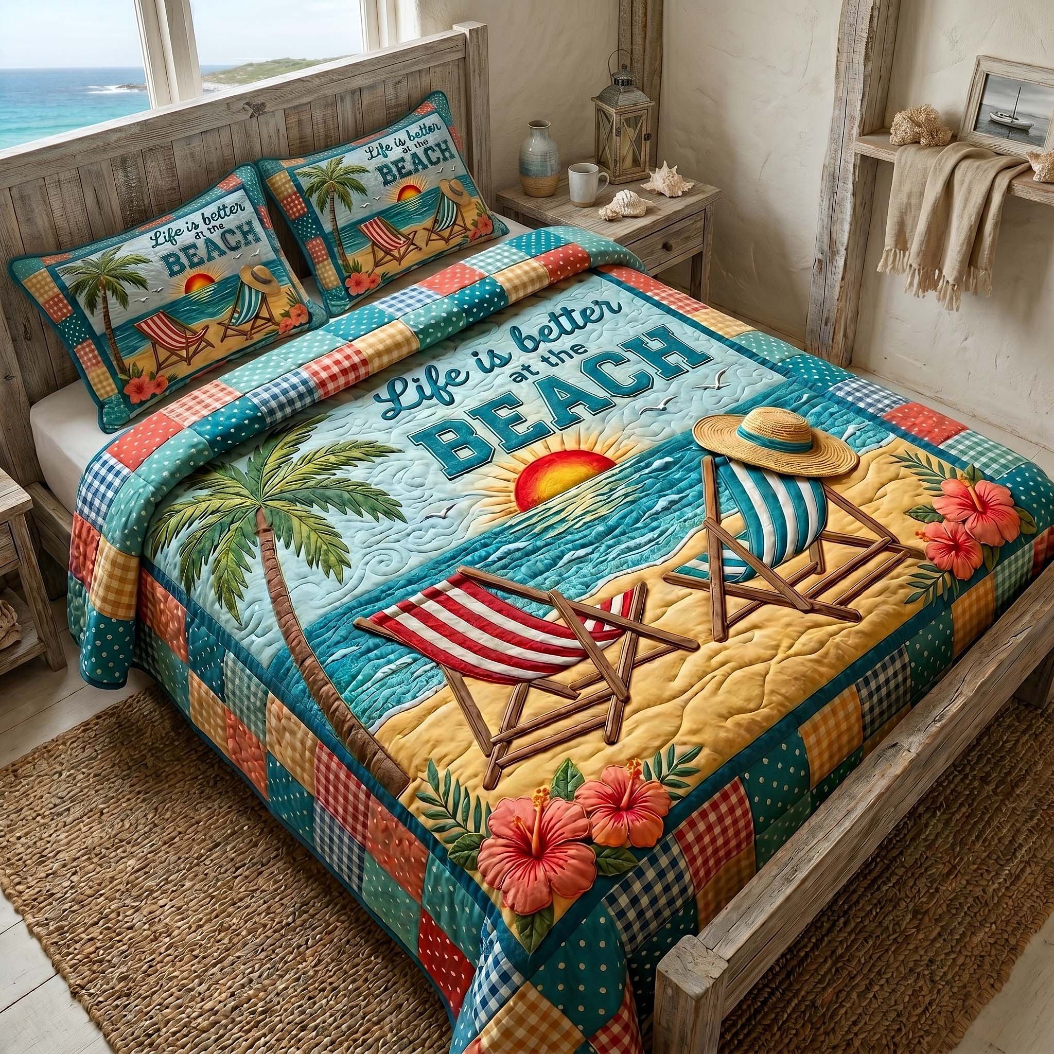 Summer Escape 3-Piece Quilted Bedding Set GFTOTP19613