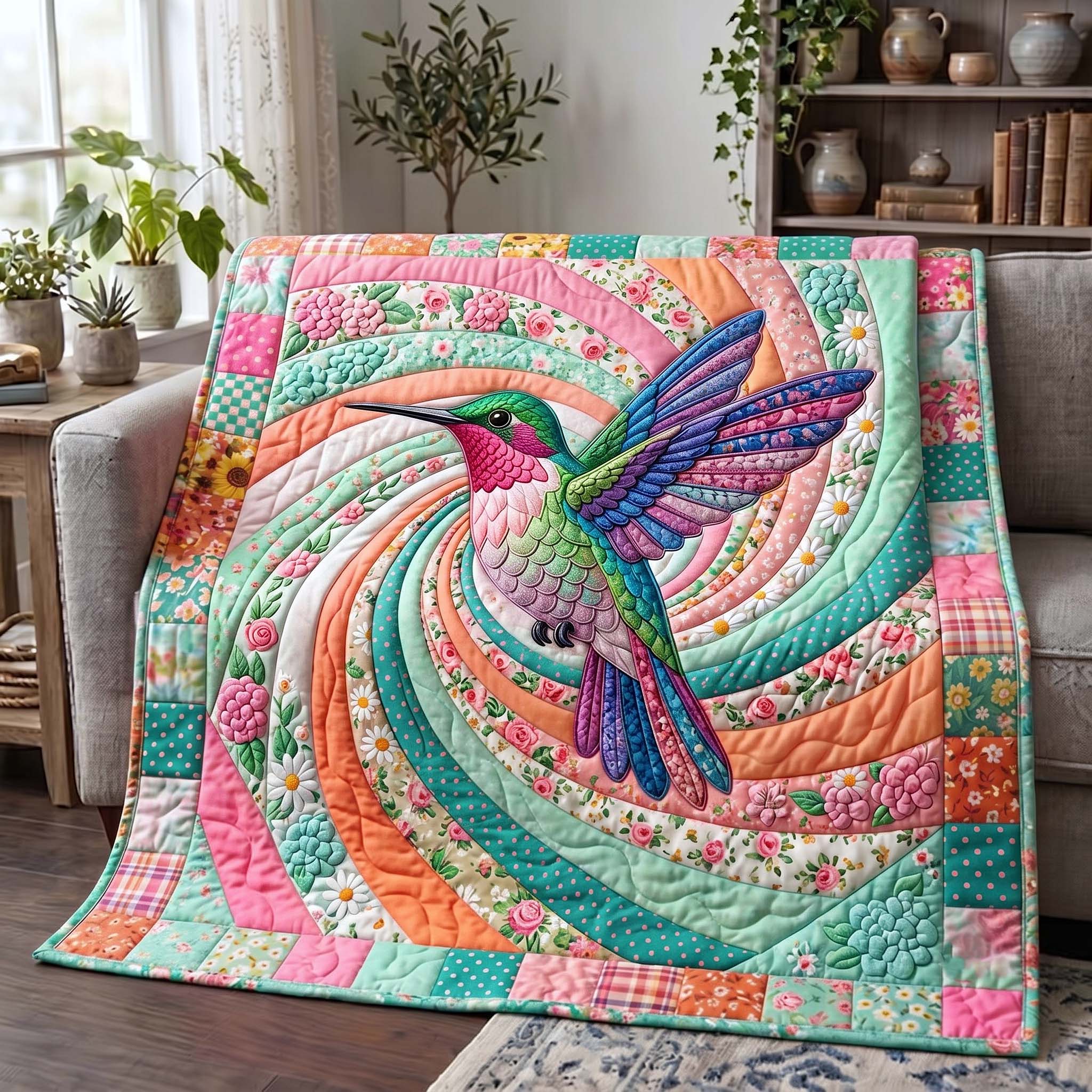 Humming Grace Quilted Blanket GFTOTP19683