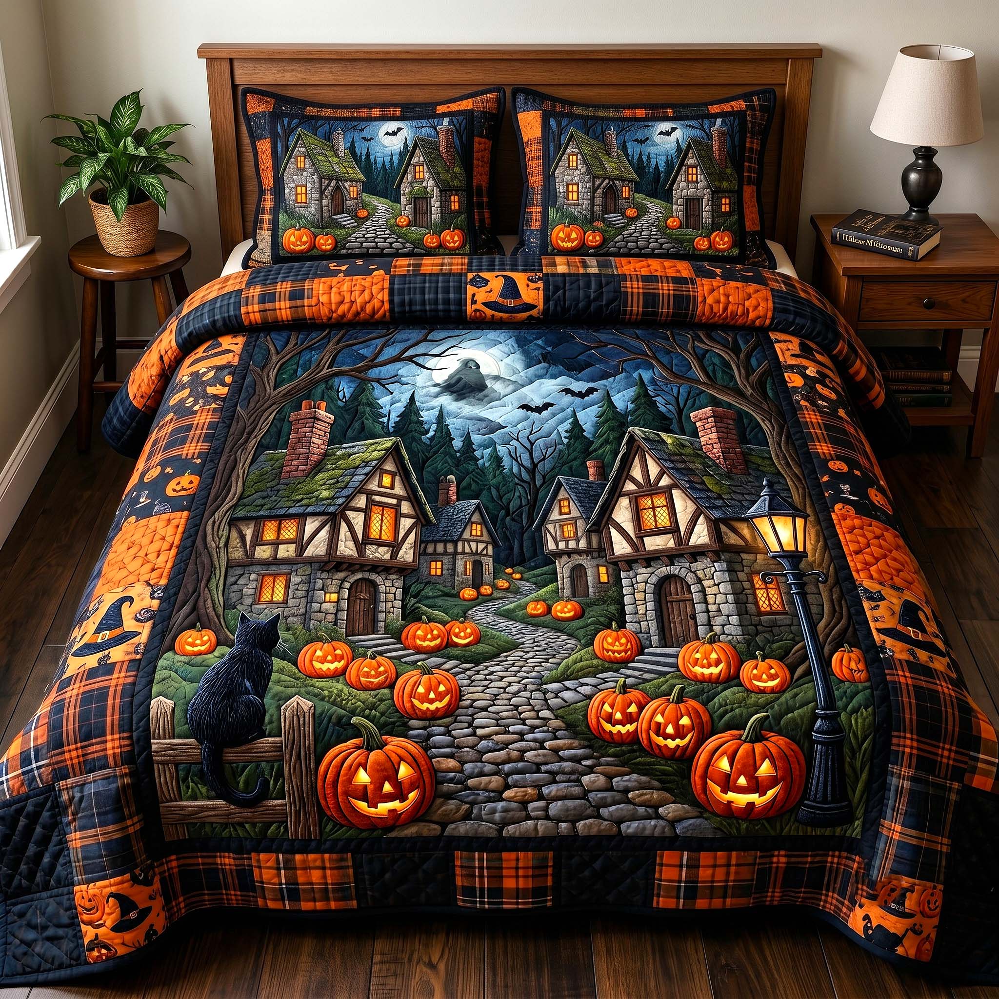 Haunted Manor 3-Piece Quilted Bedding Set GFTOTP19799