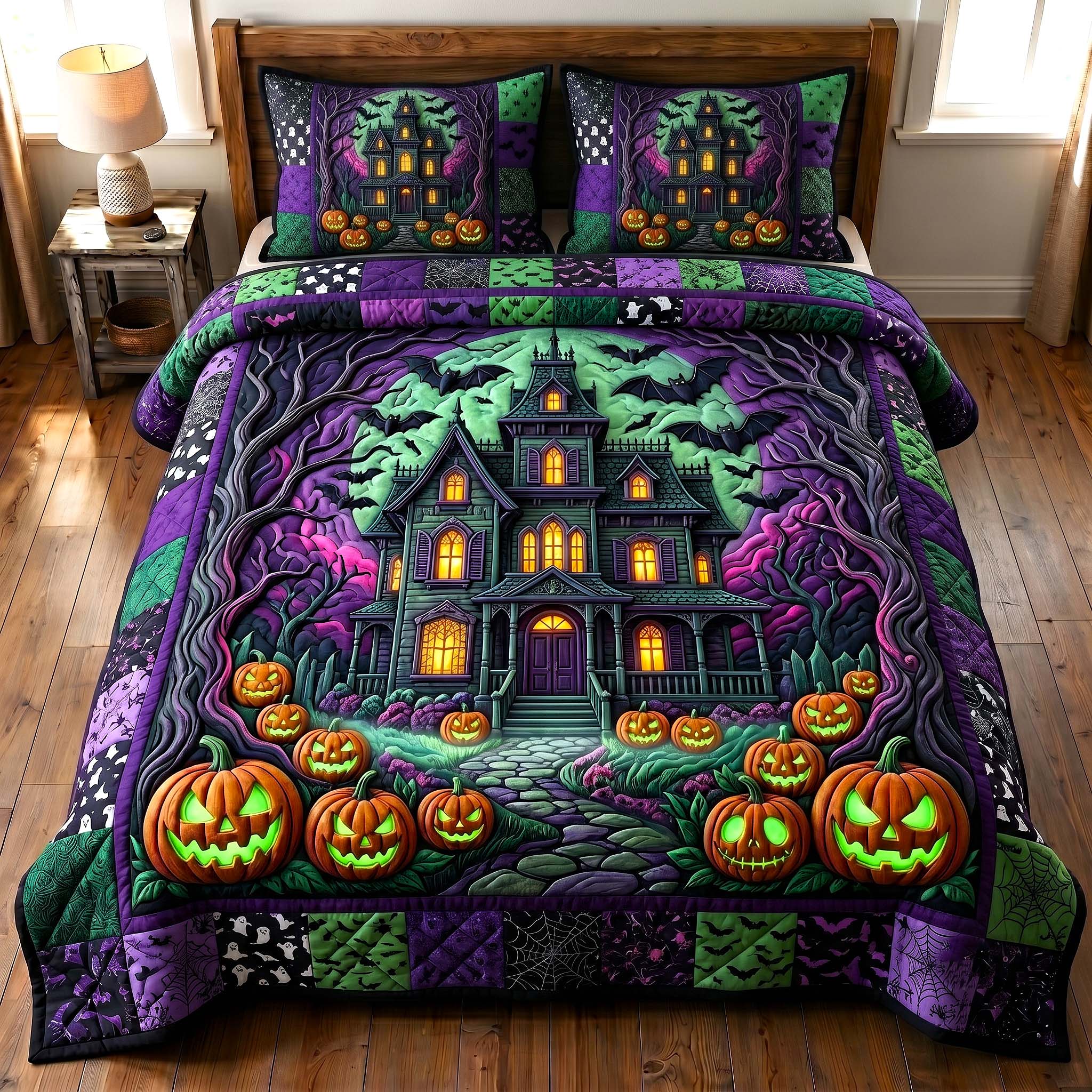 Haunted Manor 3-Piece Quilted Bedding Set GFTOTP19801