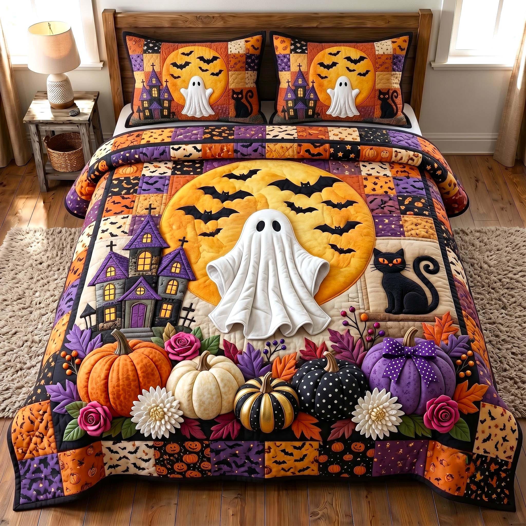 Haunted Manor 3-Piece Quilted Bedding Set GFTOTP19803