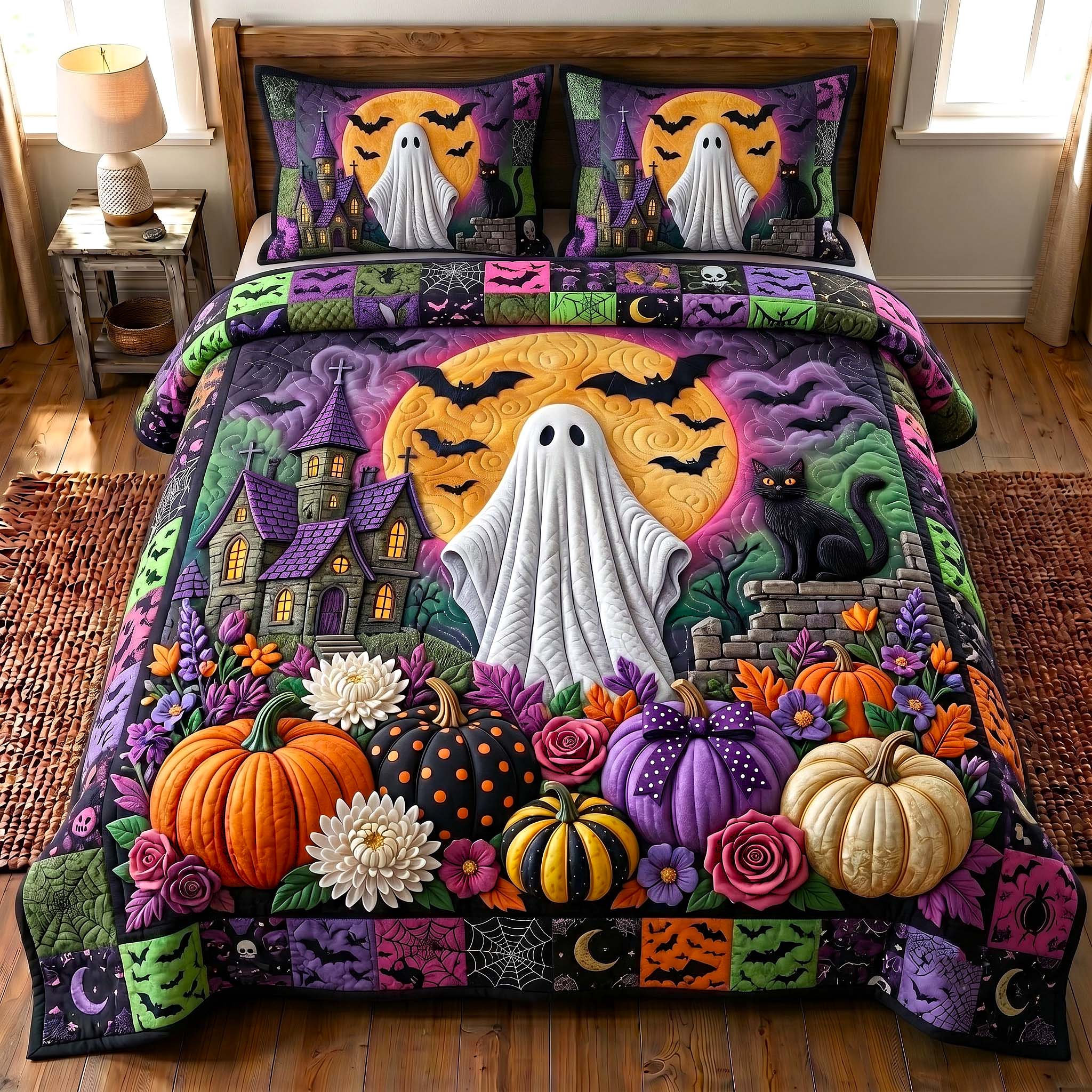 Haunted Manor 3-Piece Quilted Bedding Set GFTOTP19804
