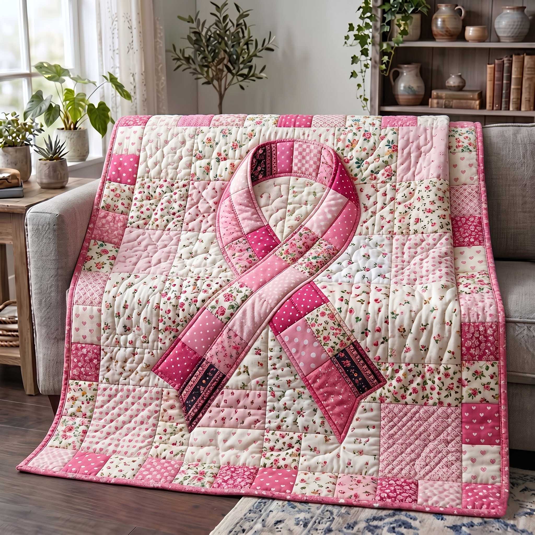 Pink Strength Quilted Blanket GFTOTP19852