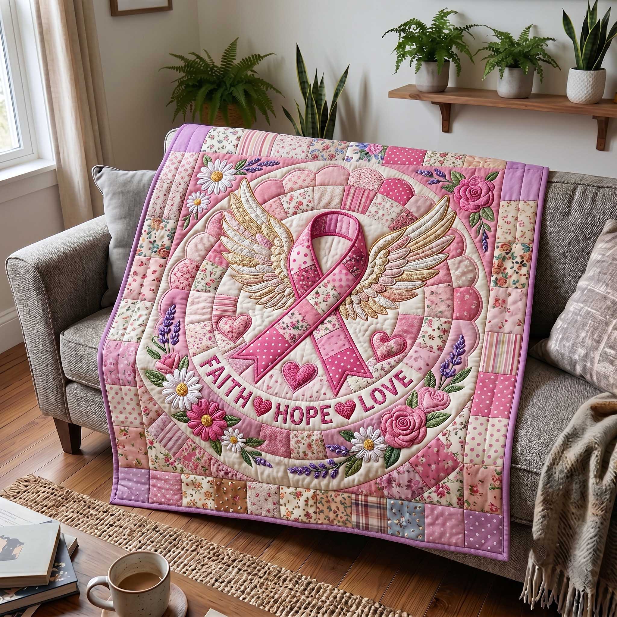 Pink Strength Quilted Blanket GFTOTP19855
