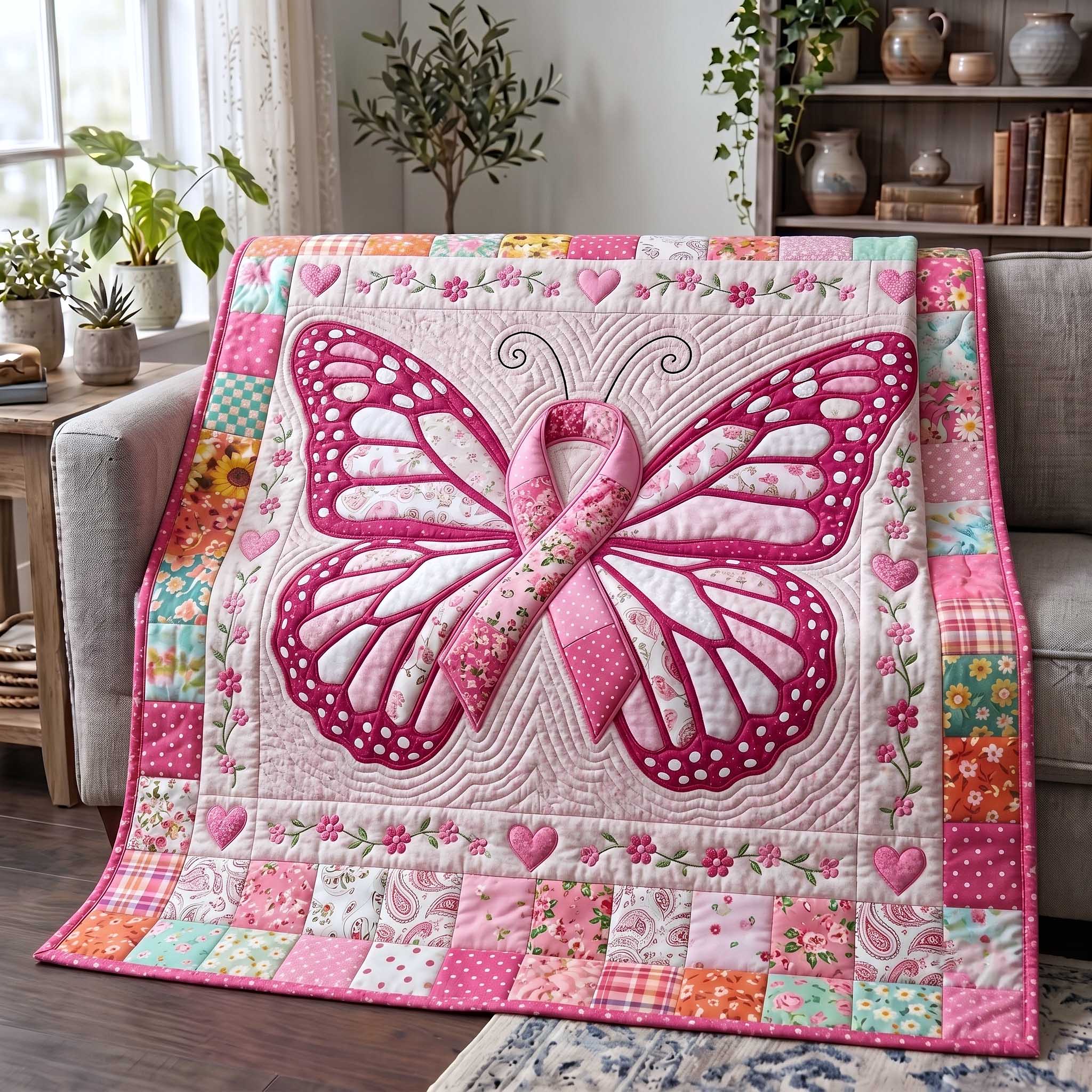 Pink Strength Quilted Blanket GFTOTP19857