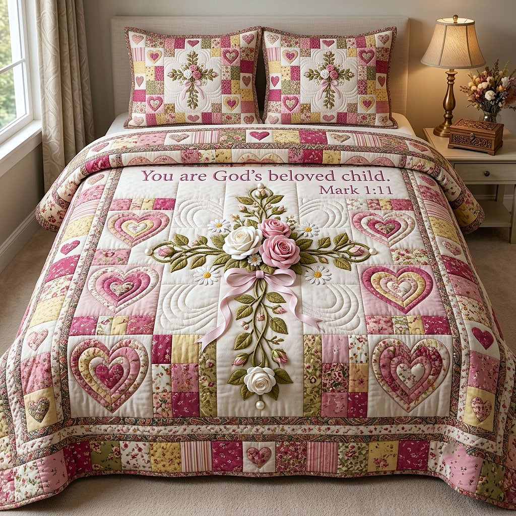 Cross Of Grace 3-Piece Quilted Bedding Set GFTOTP19865