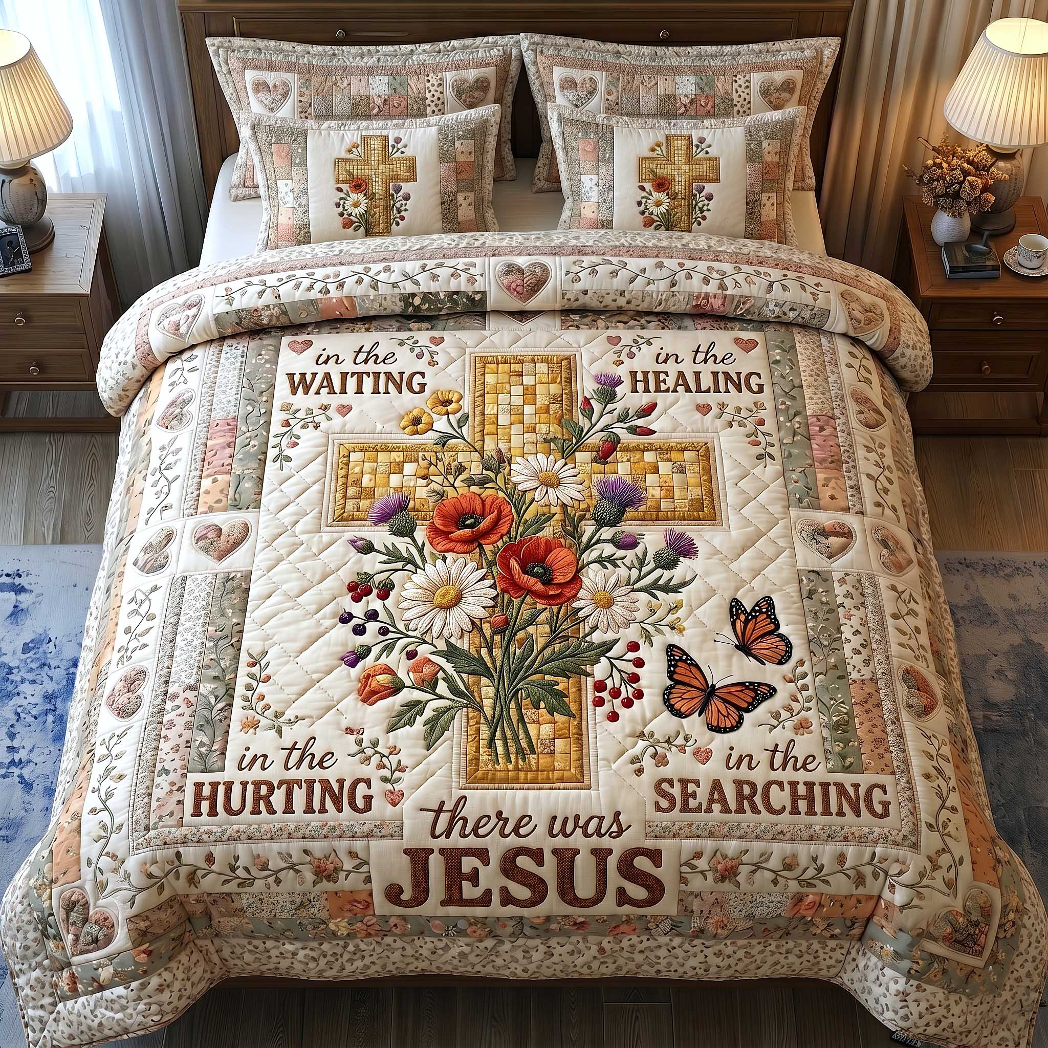 Cross Of Grace 3-Piece Quilted Bedding Set GFTOTP19867
