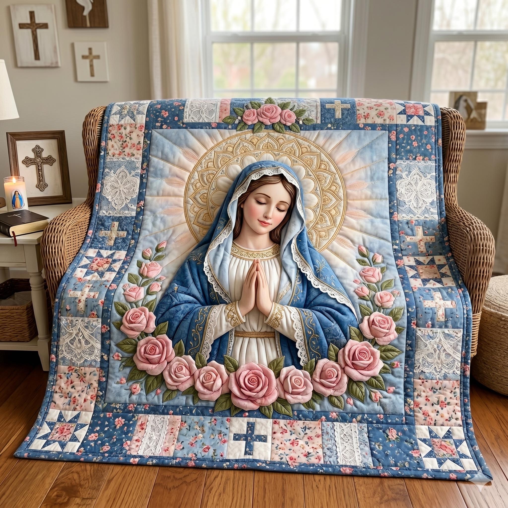 Holy Mary Quilted Blanket GFTOTP19912