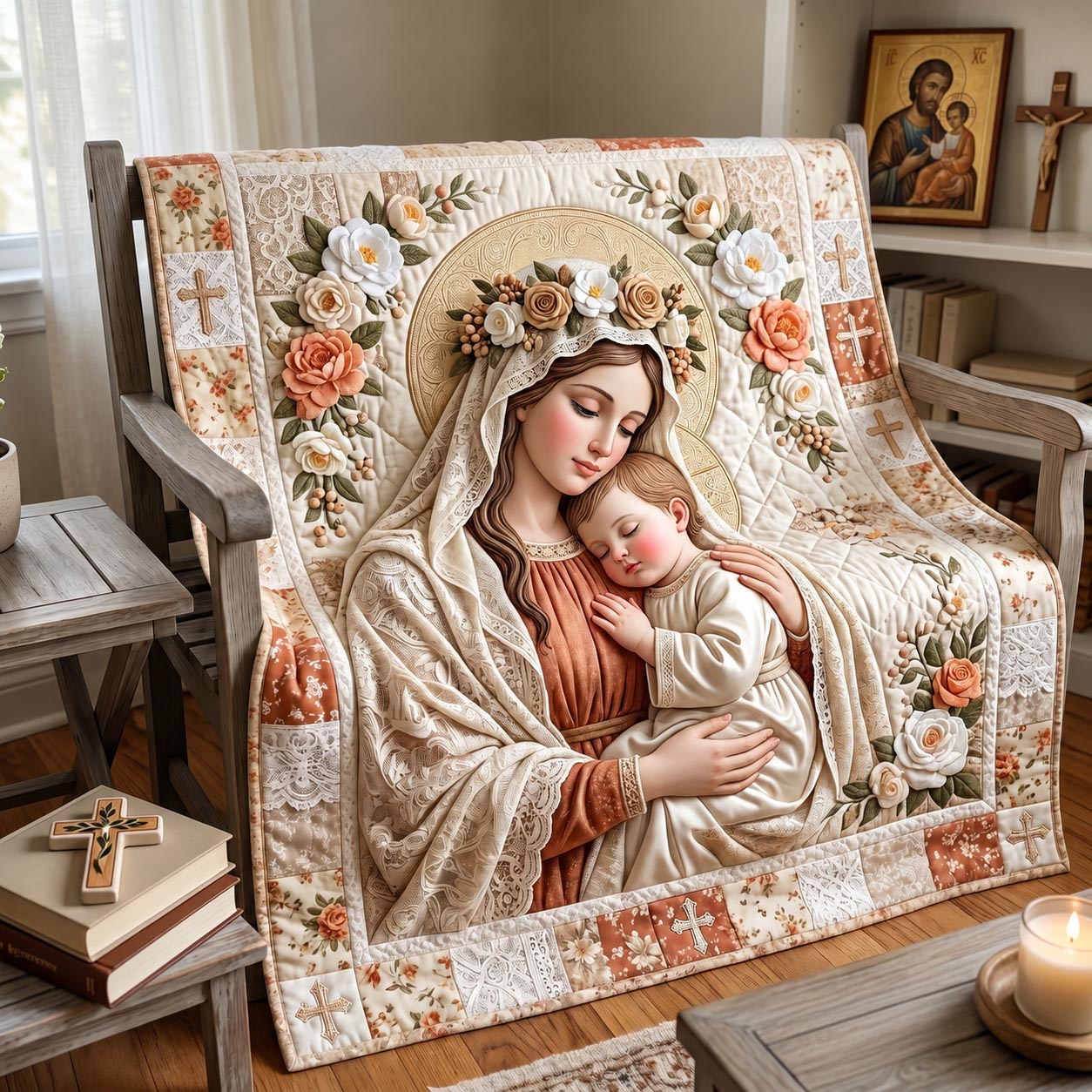 Holy Mary Quilted Blanket GFTOTP19913