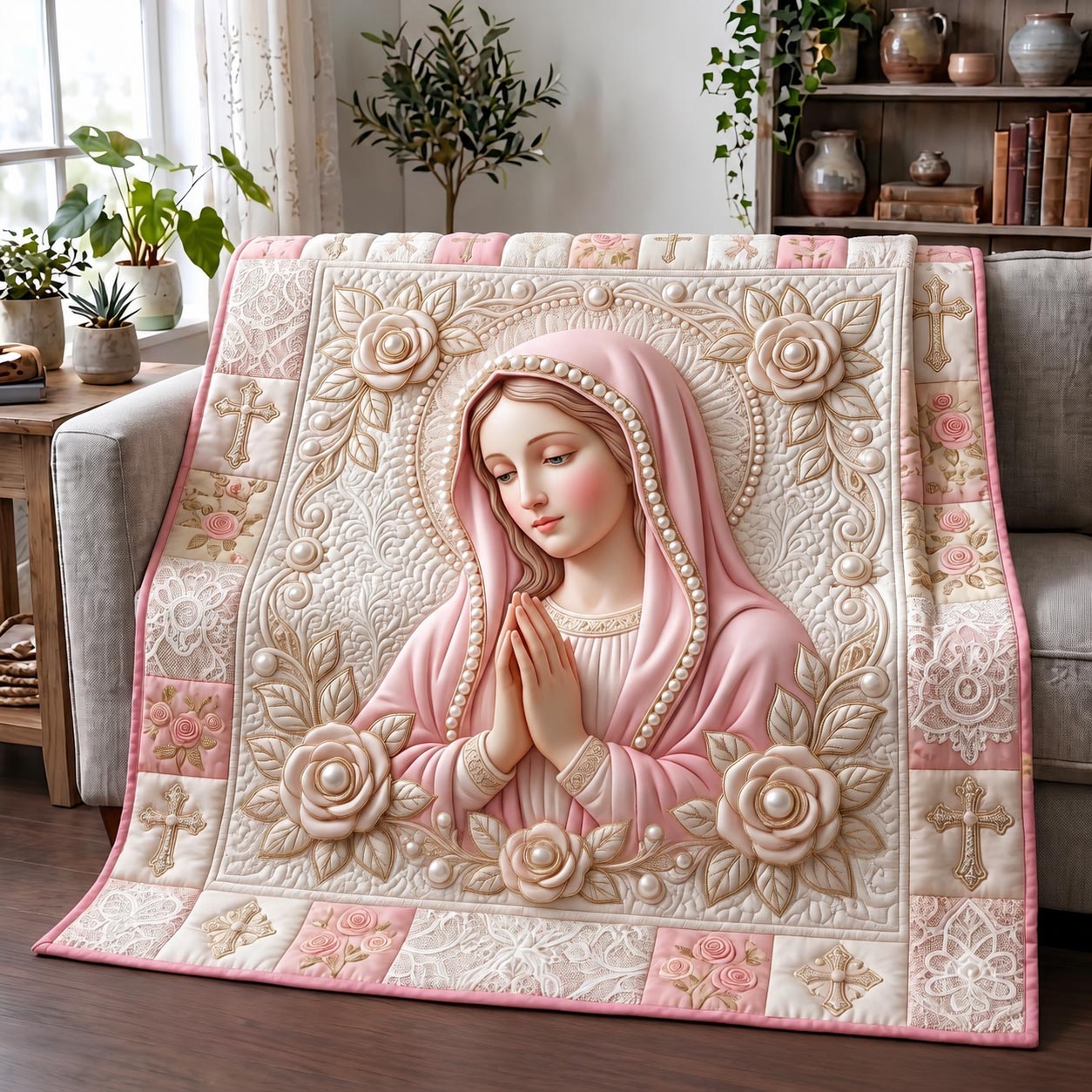 Holy Mary Quilted Blanket GFTOTP19915