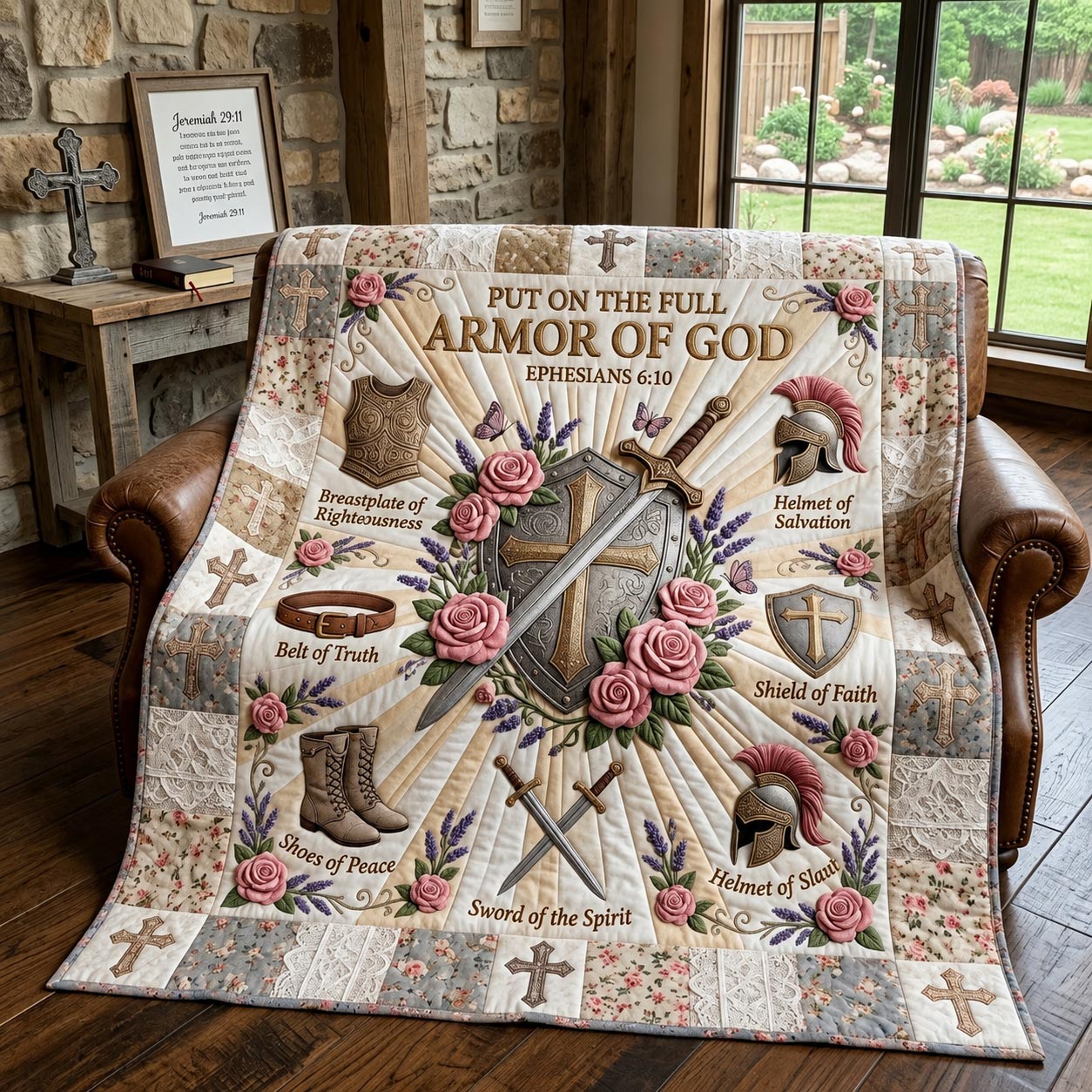 Full Armor Of God Quilted Blanket GFTOTP19923