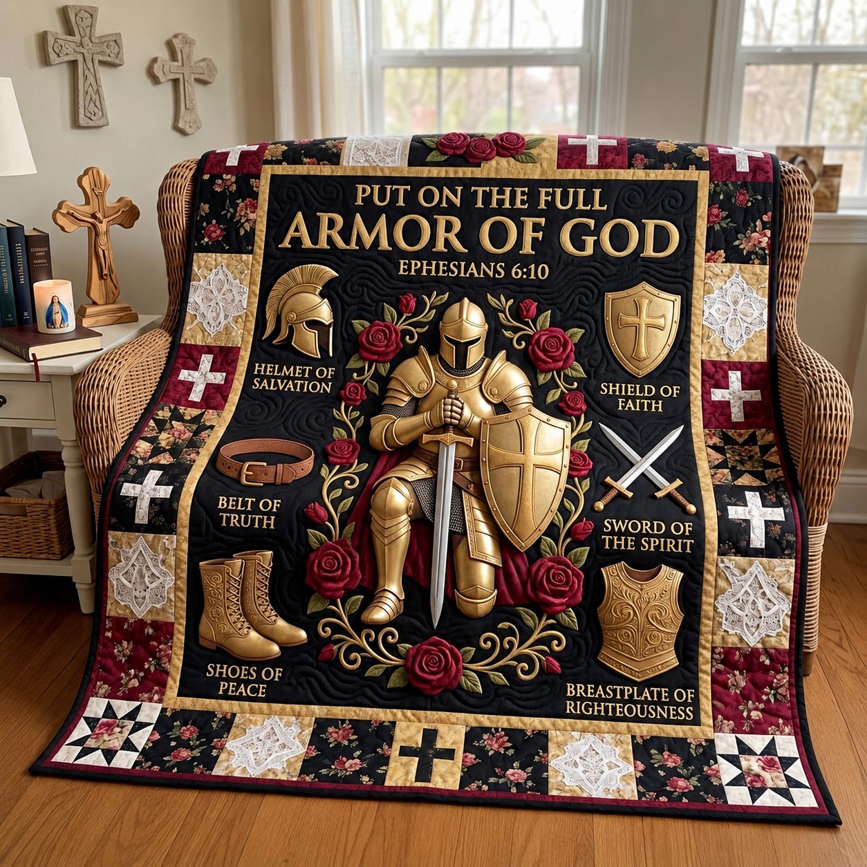 Full Armor Of God Quilted Blanket GFTOTP19925