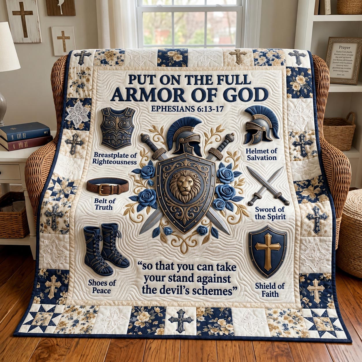 Full Armor Of God Quilted Blanket GFTOTP19926