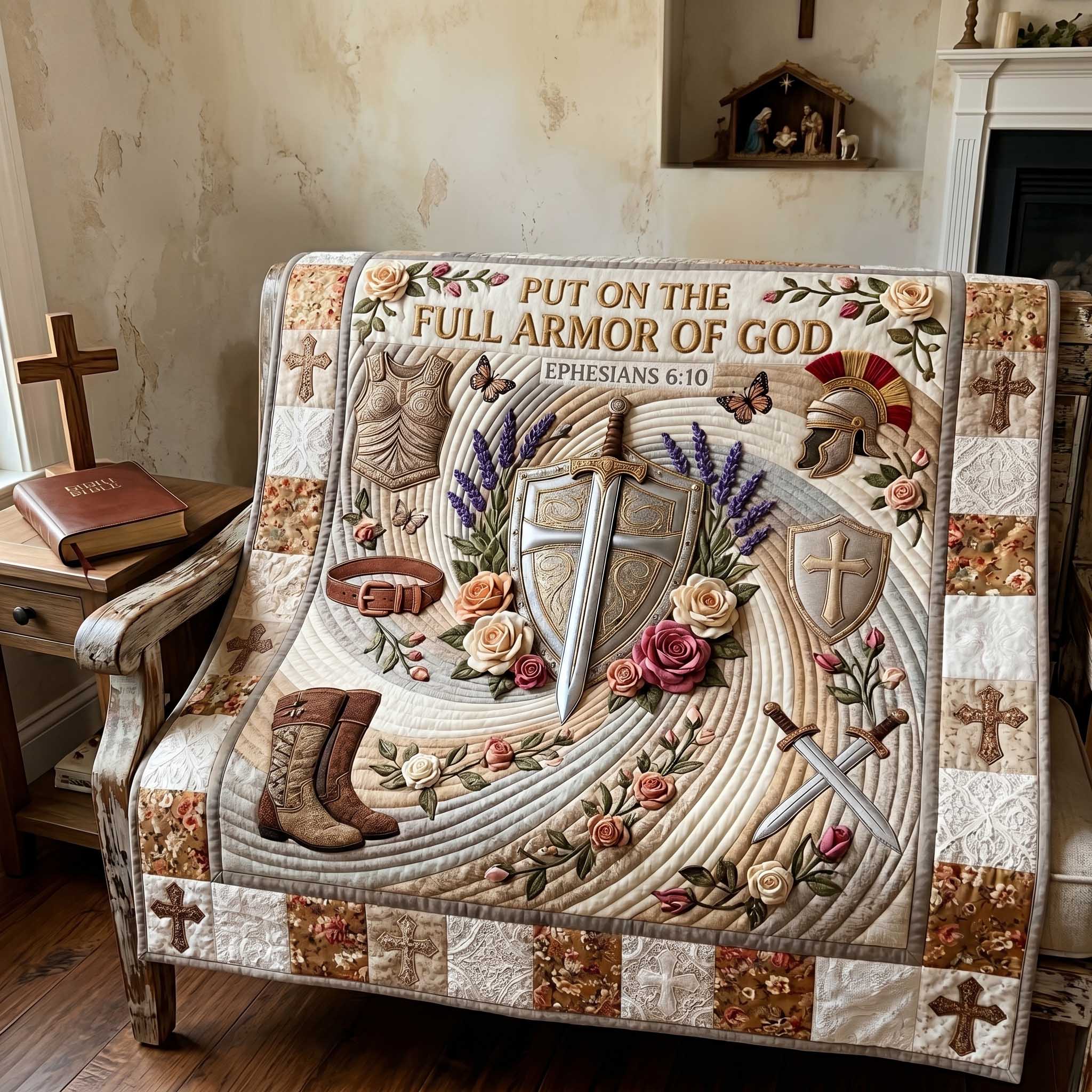 Full Armor Of God Quilted Blanket GFTOTP19933