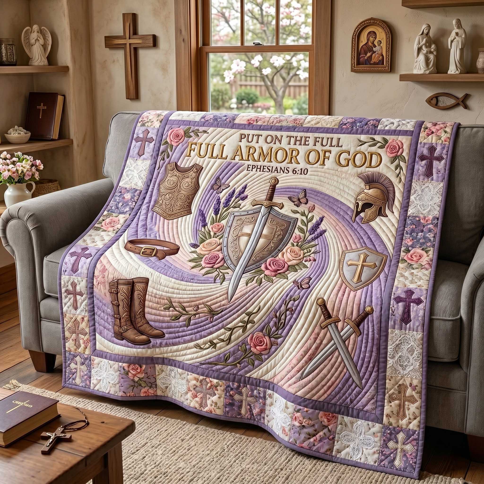 Full Armor Of God Quilted Blanket GFTOTP19936
