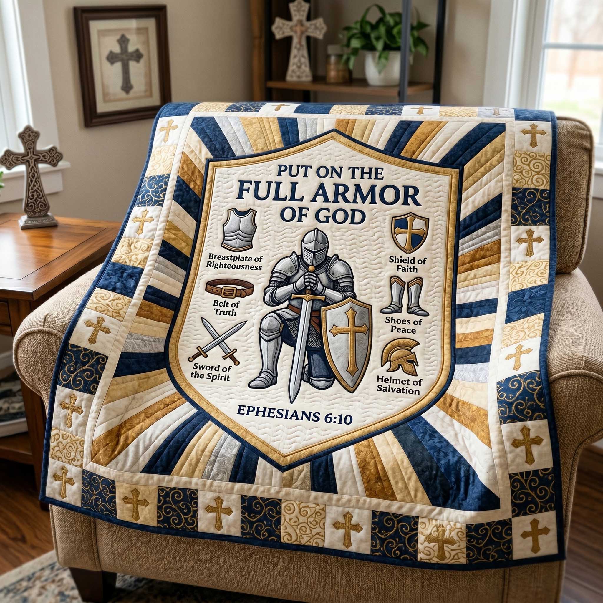 Full Armor Of God Quilted Blanket GFTOTP19938