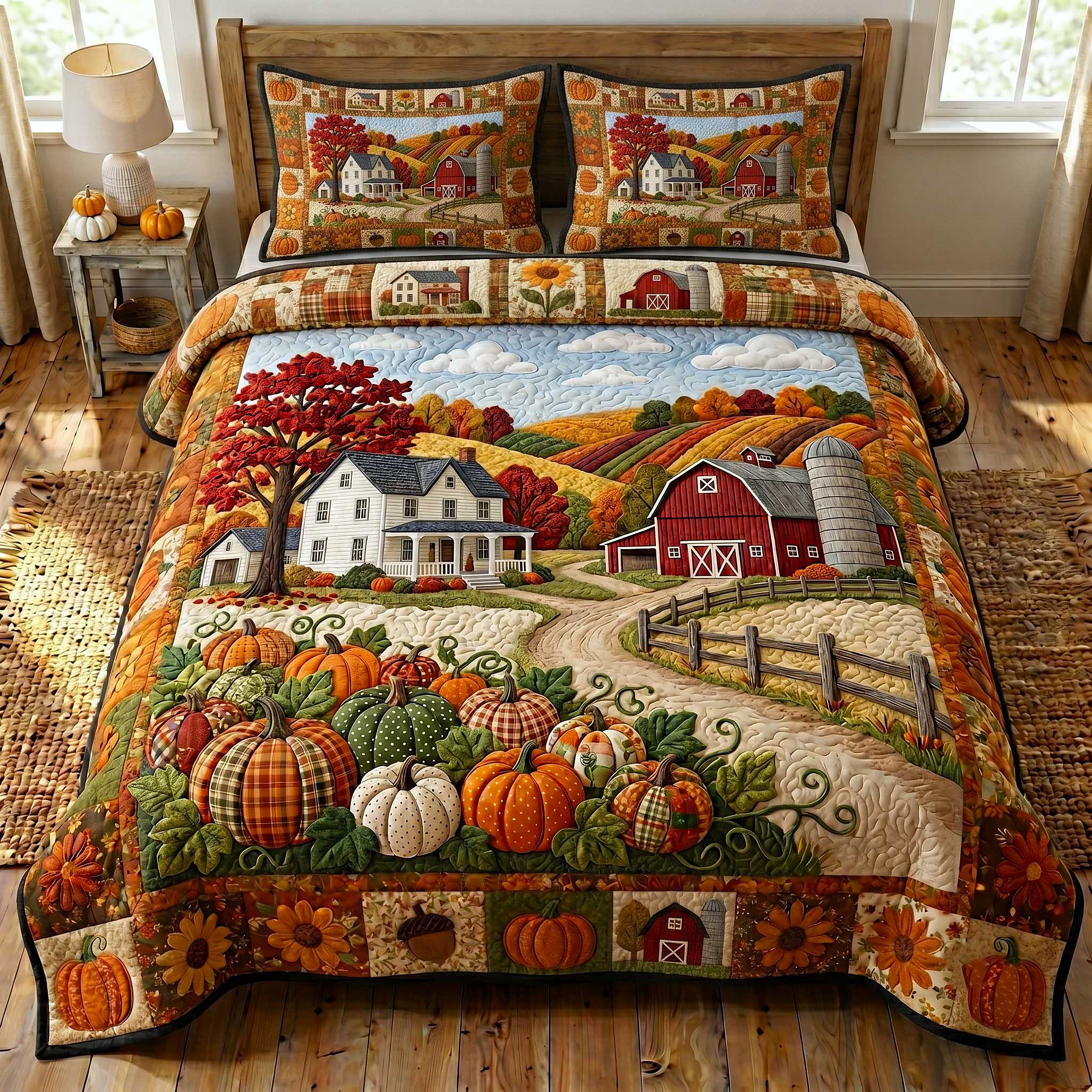 Farmhouse Harvest 3-Piece Quilted Bedding Set GFTOTP19964