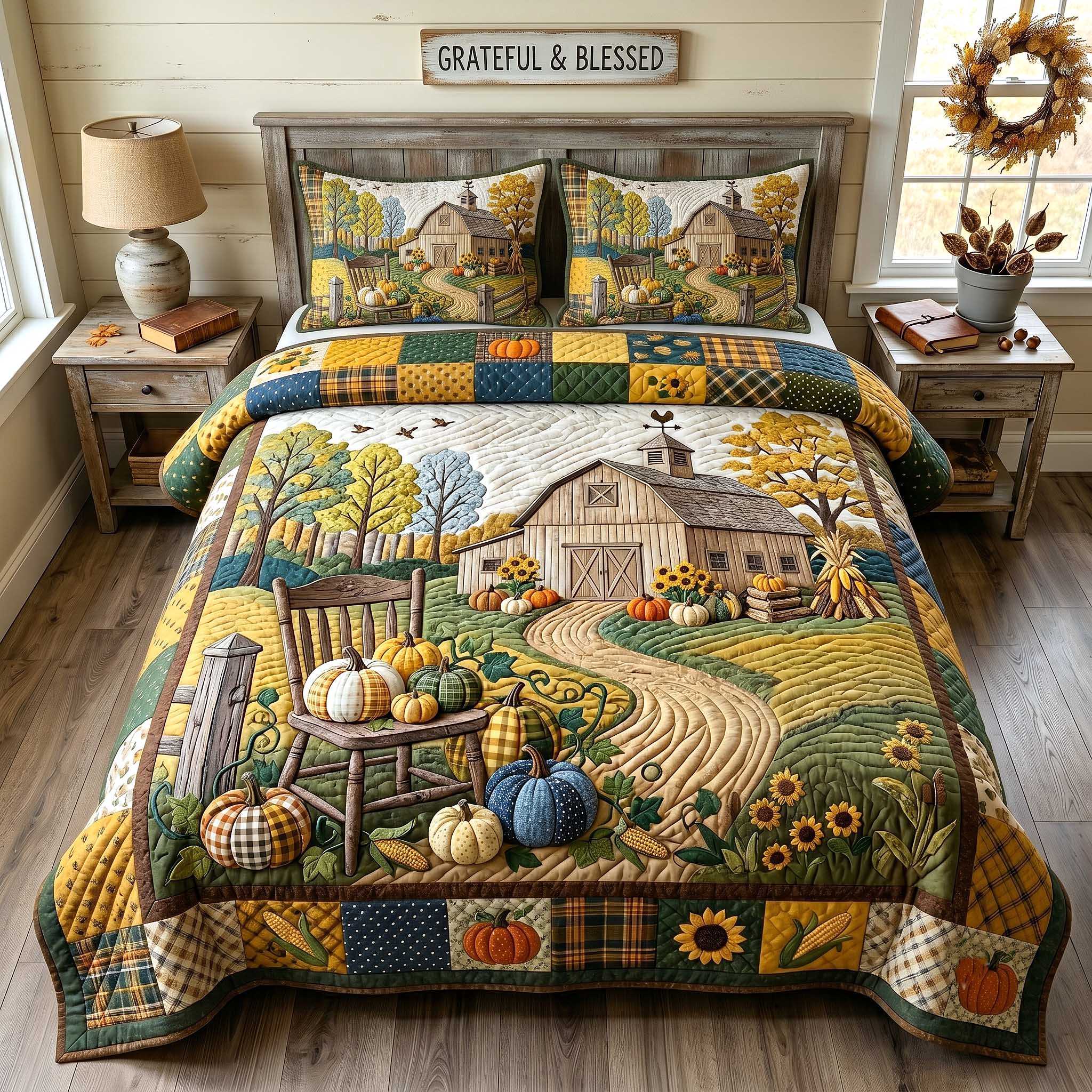Farmhouse Harvest 3-Piece Quilted Bedding Set GFTOTP19966