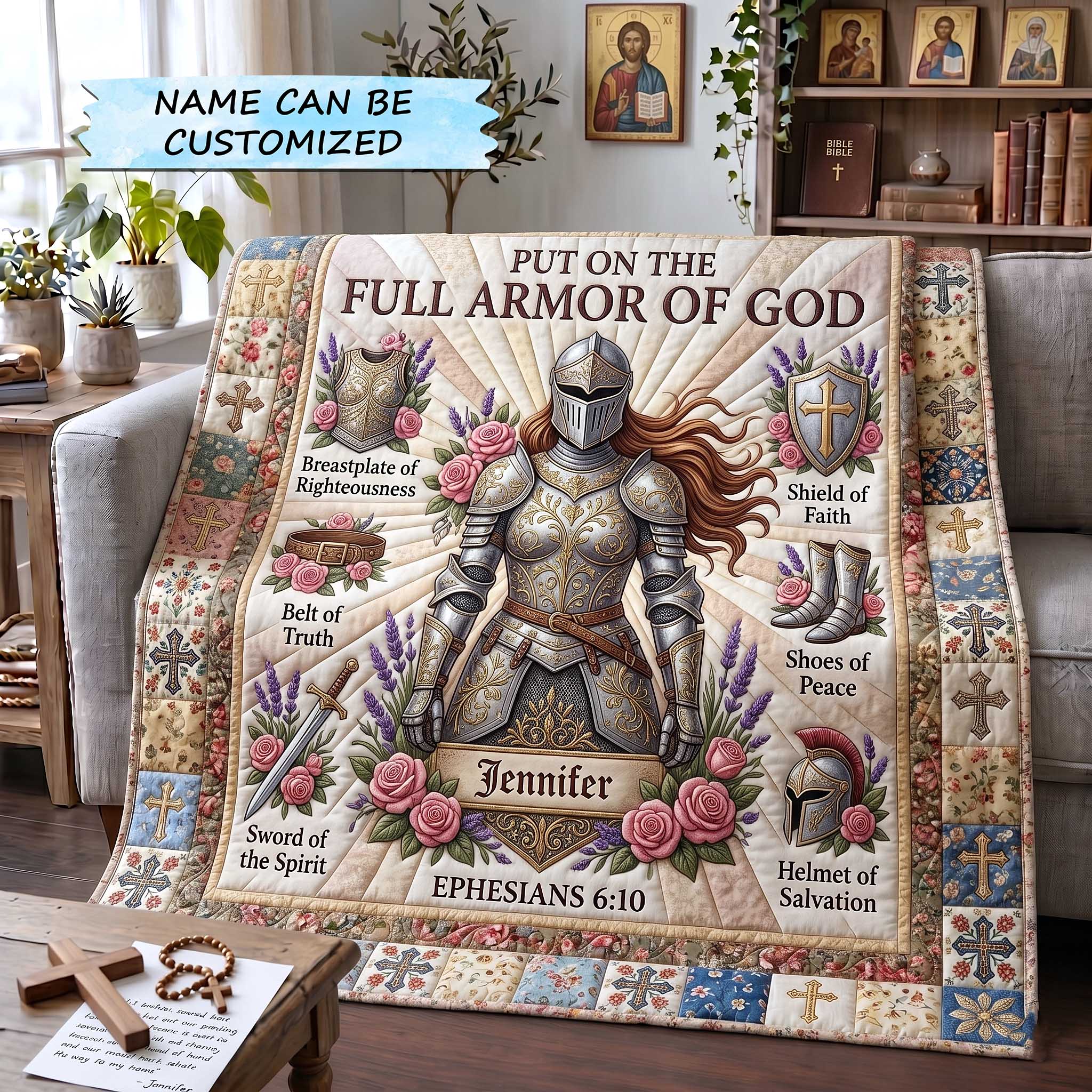 Full Armor Of God Quilted Blanket QTCUZ GFTOTP19996