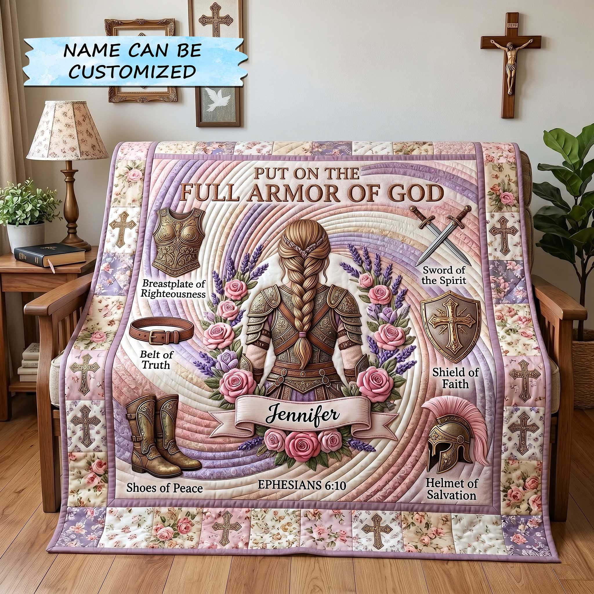 Full Armor Of God Quilted Blanket QTCUZ GFTOTP19998