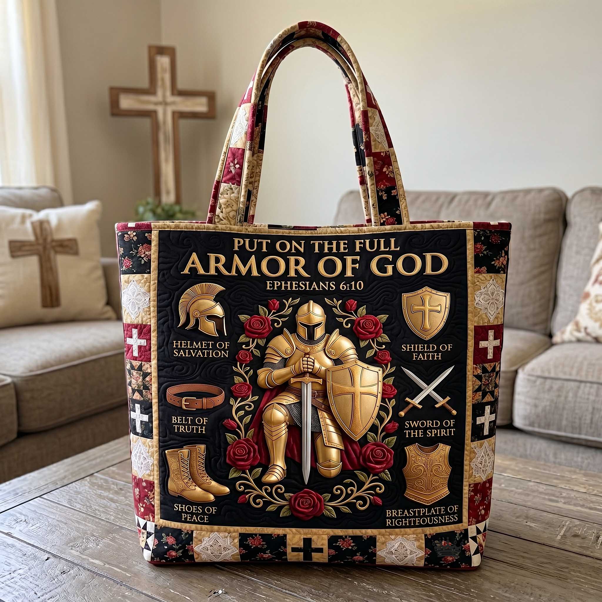 Full Armor Of God Quilted Tote Bag GFTOTP20032