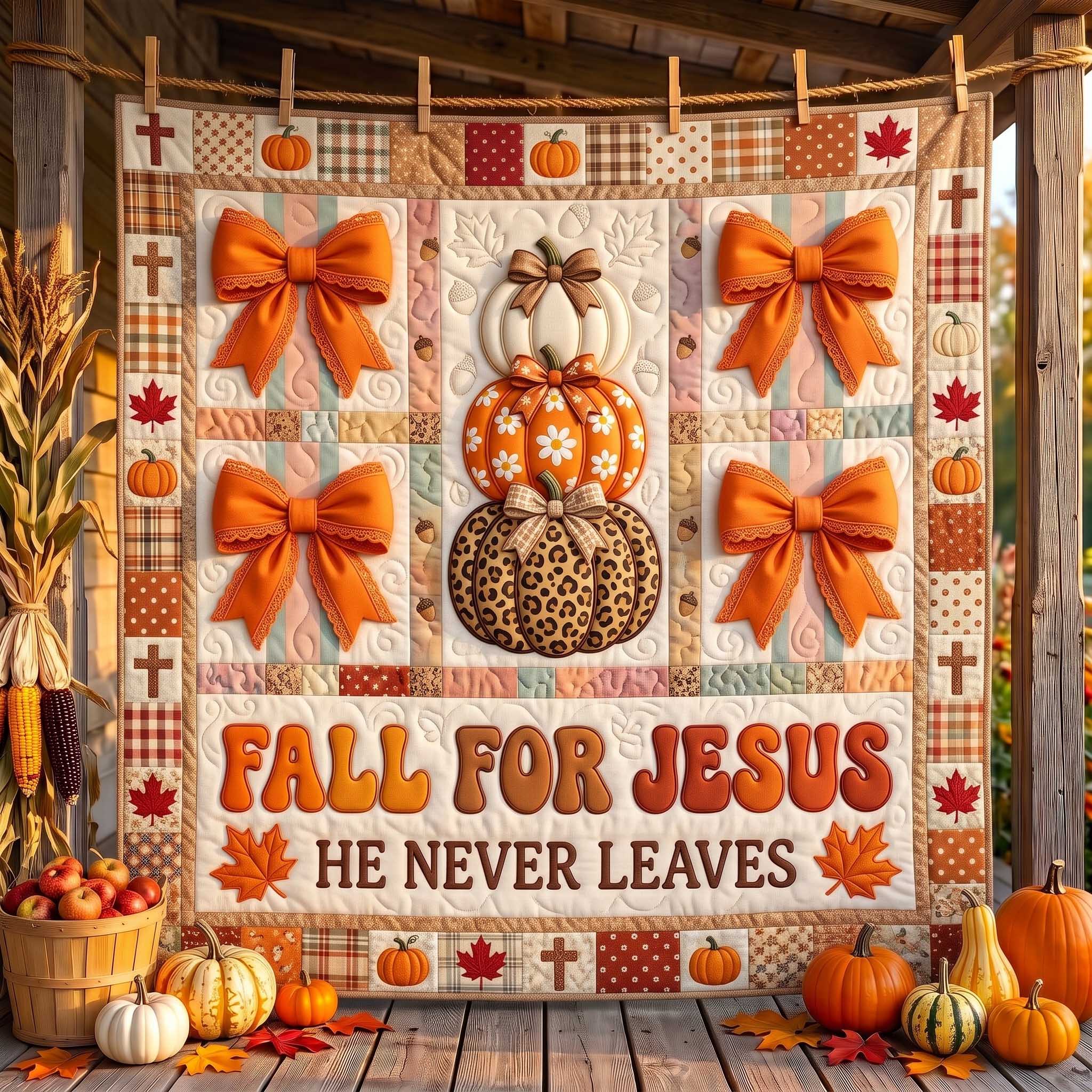 Fall For Jesus Quilted Blanket GFTOTP20114