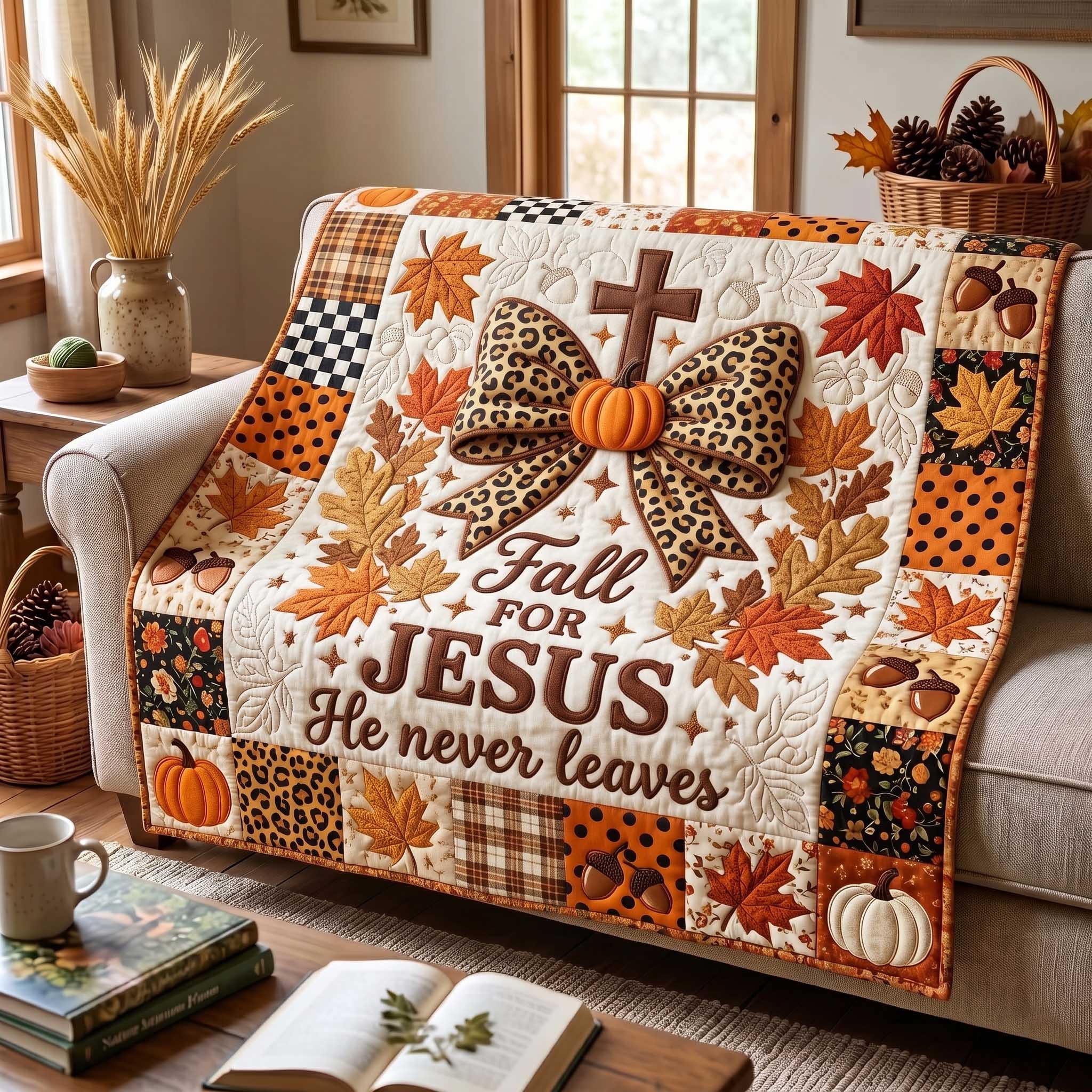 Fall For Jesus Quilted Blanket GFTOTP20115