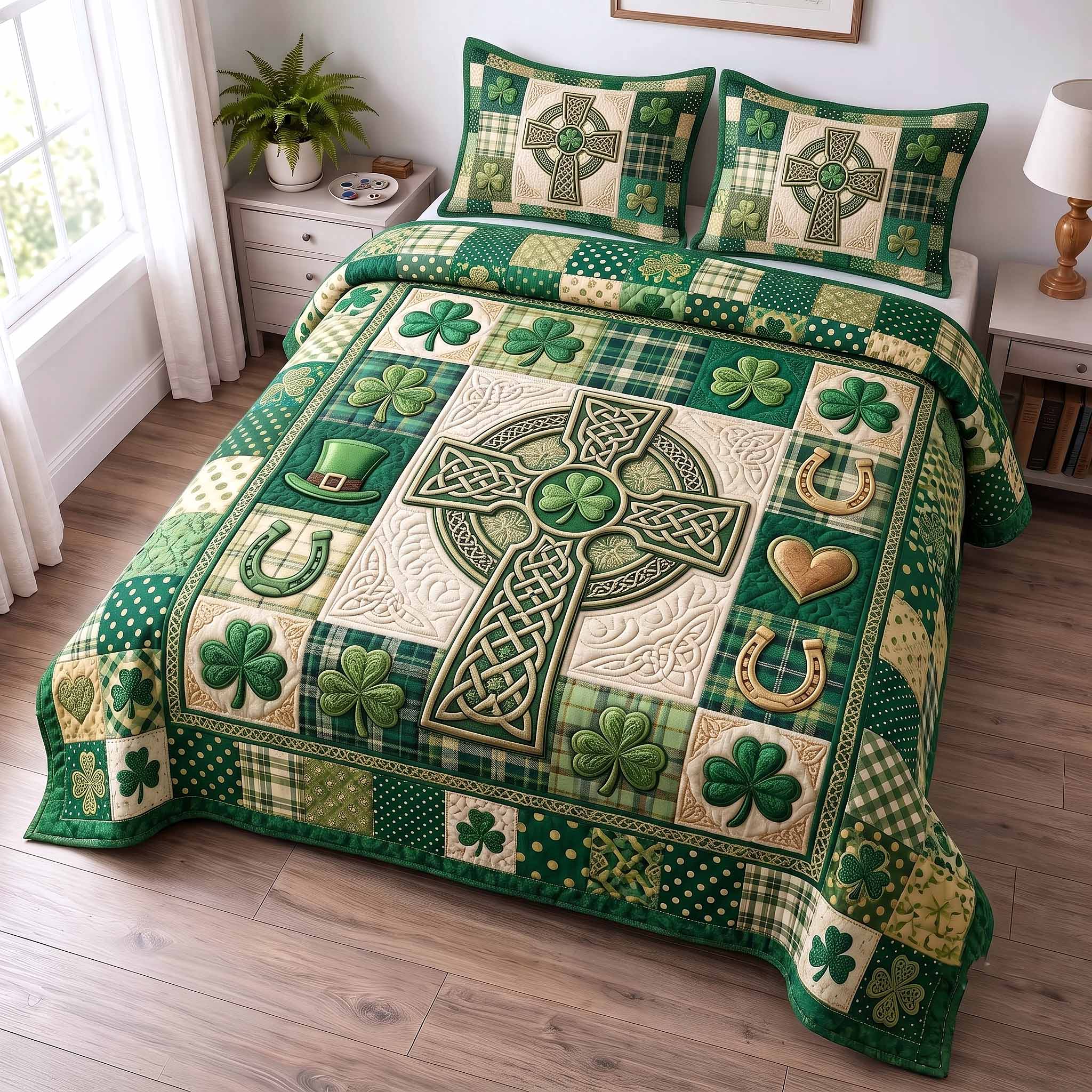 Irish Blessings 3-Piece Quilted Bedding Set GFTOTP20167