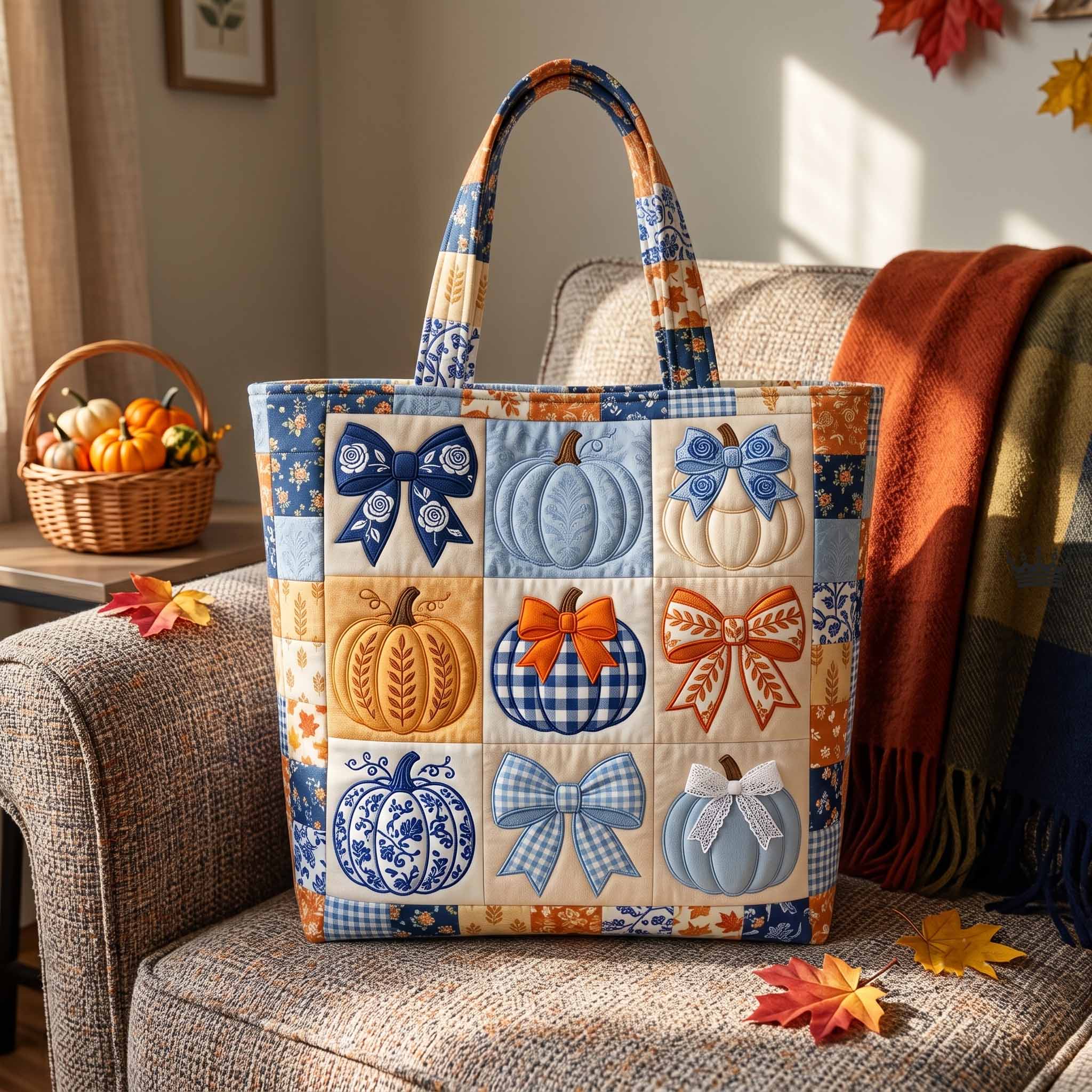Pumpkin Bliss Quilted Tote Bag GFTOTP20228