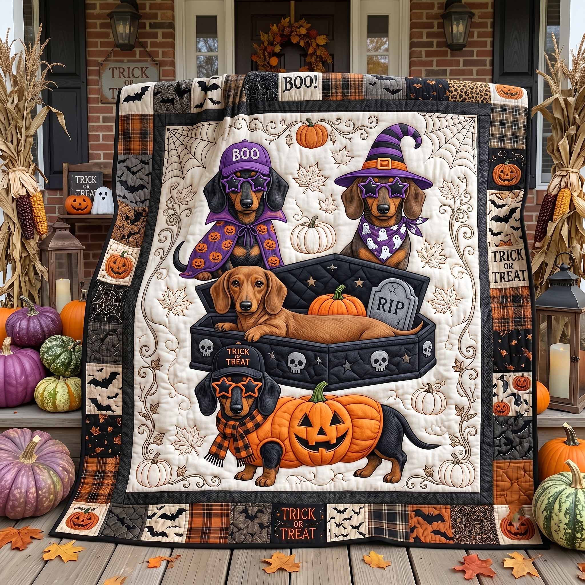 Boo Wiener Quilted Blanket GFTOTP20307
