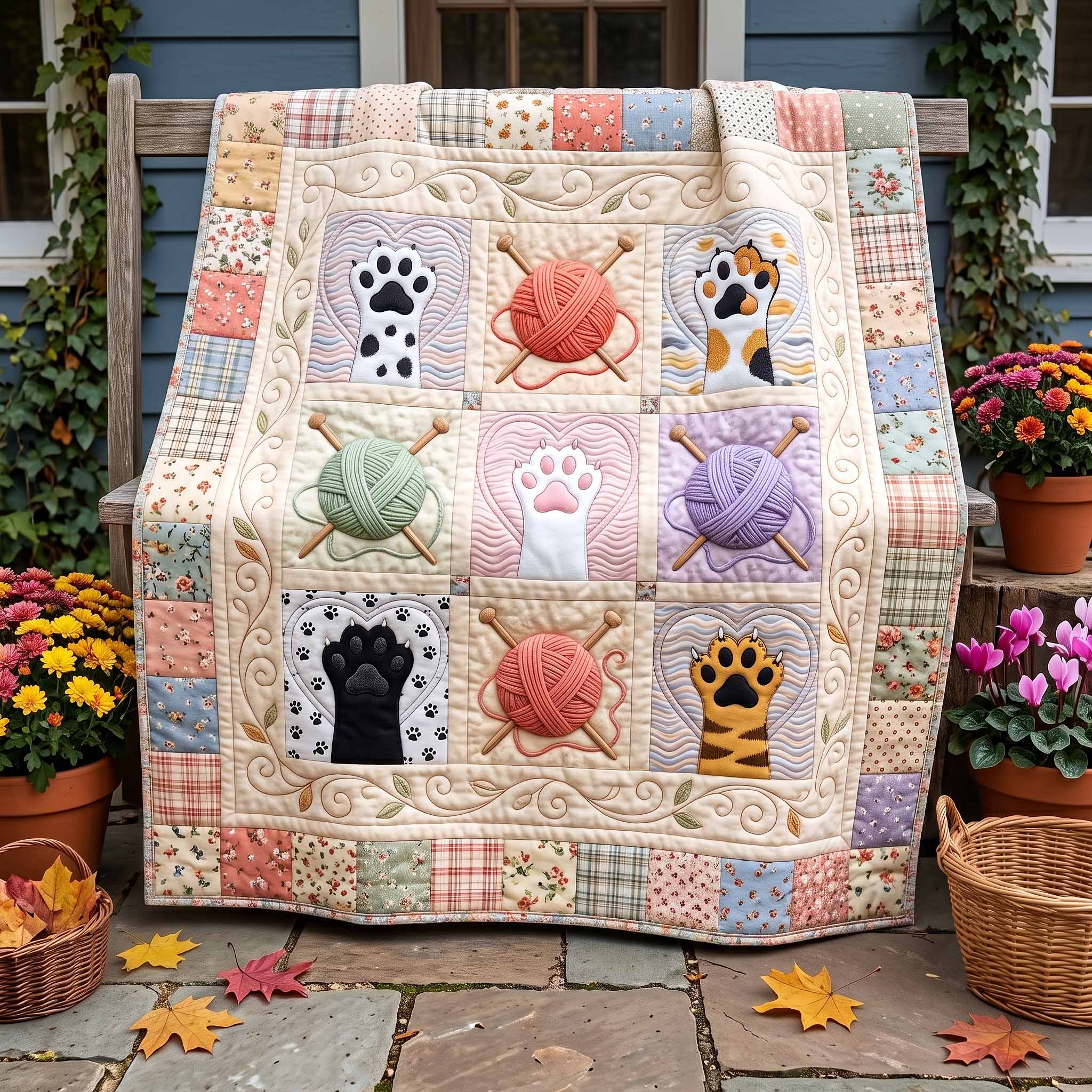 Paws And Purrs Quilted Blanket GFTOTP20339