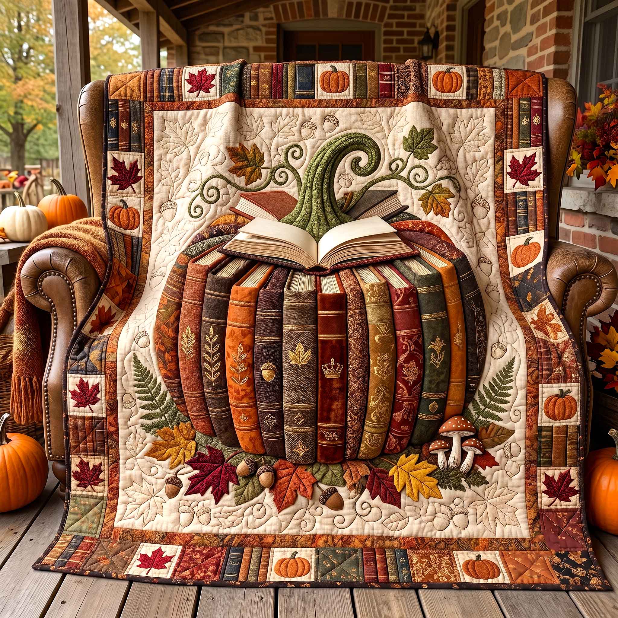 Pumpkin Chapters Quilted Blanket GFTOTP20457