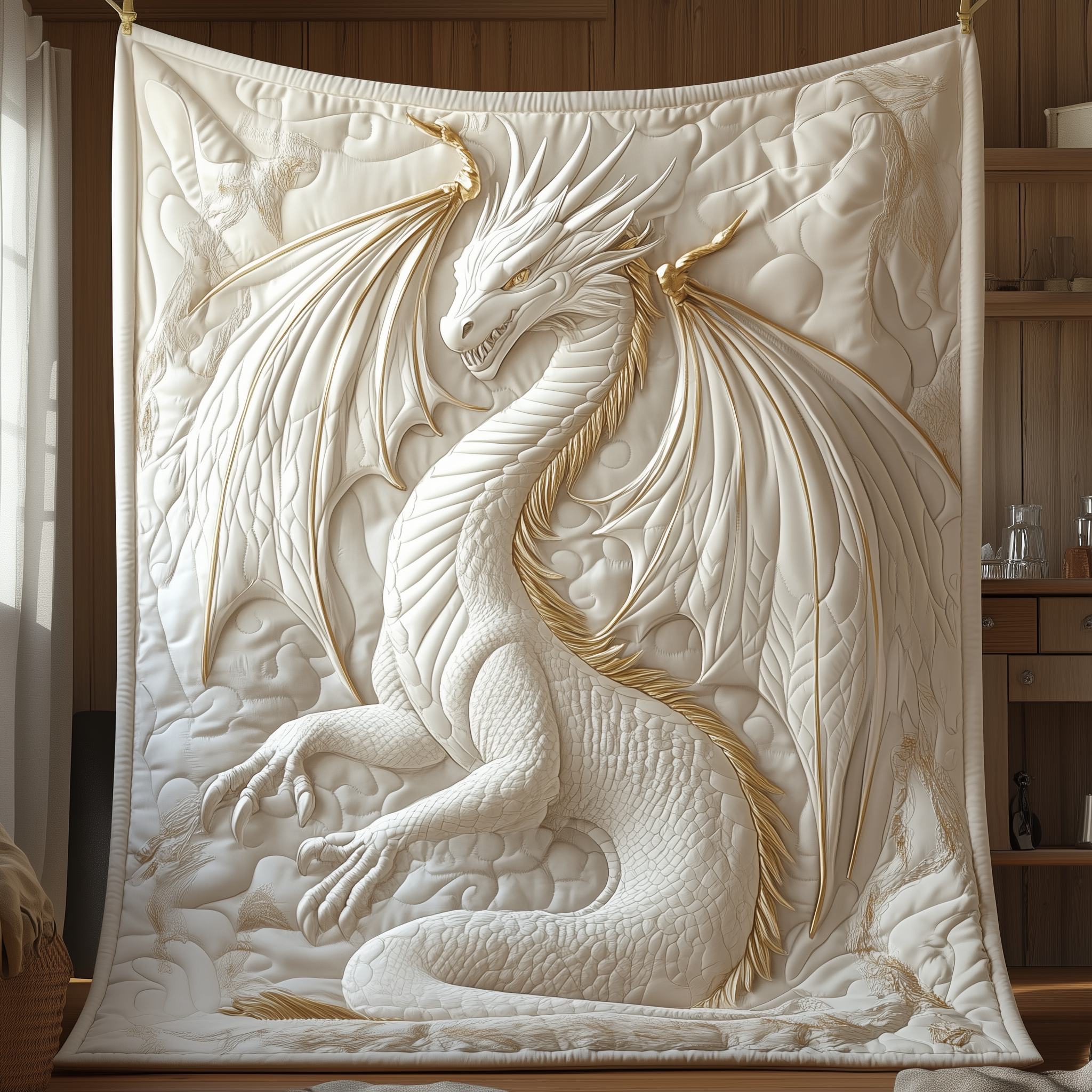 Majestic Dragon Quilted Blanket GFTOTP2398