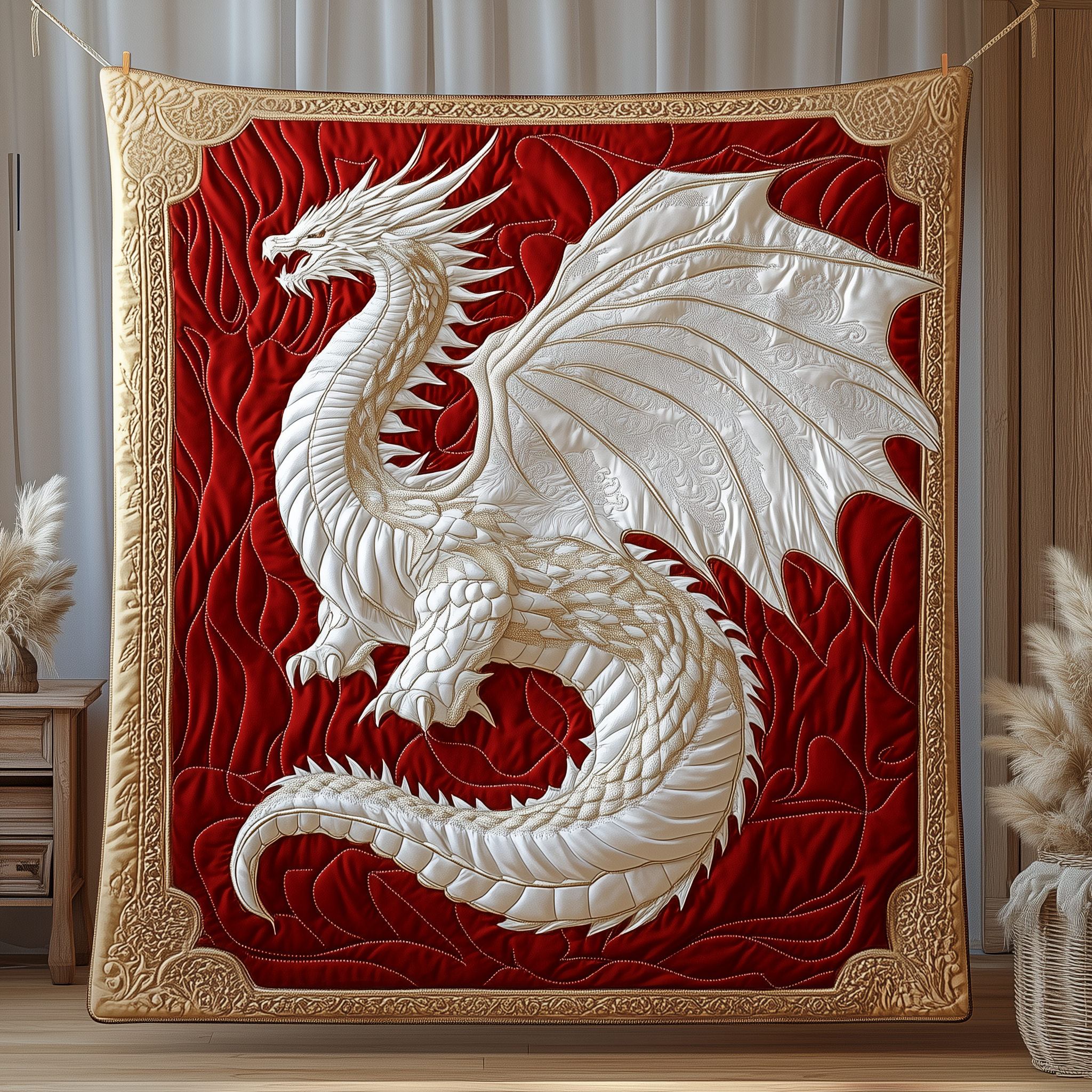 Majestic Dragon Quilted Blanket GFTOTP2407