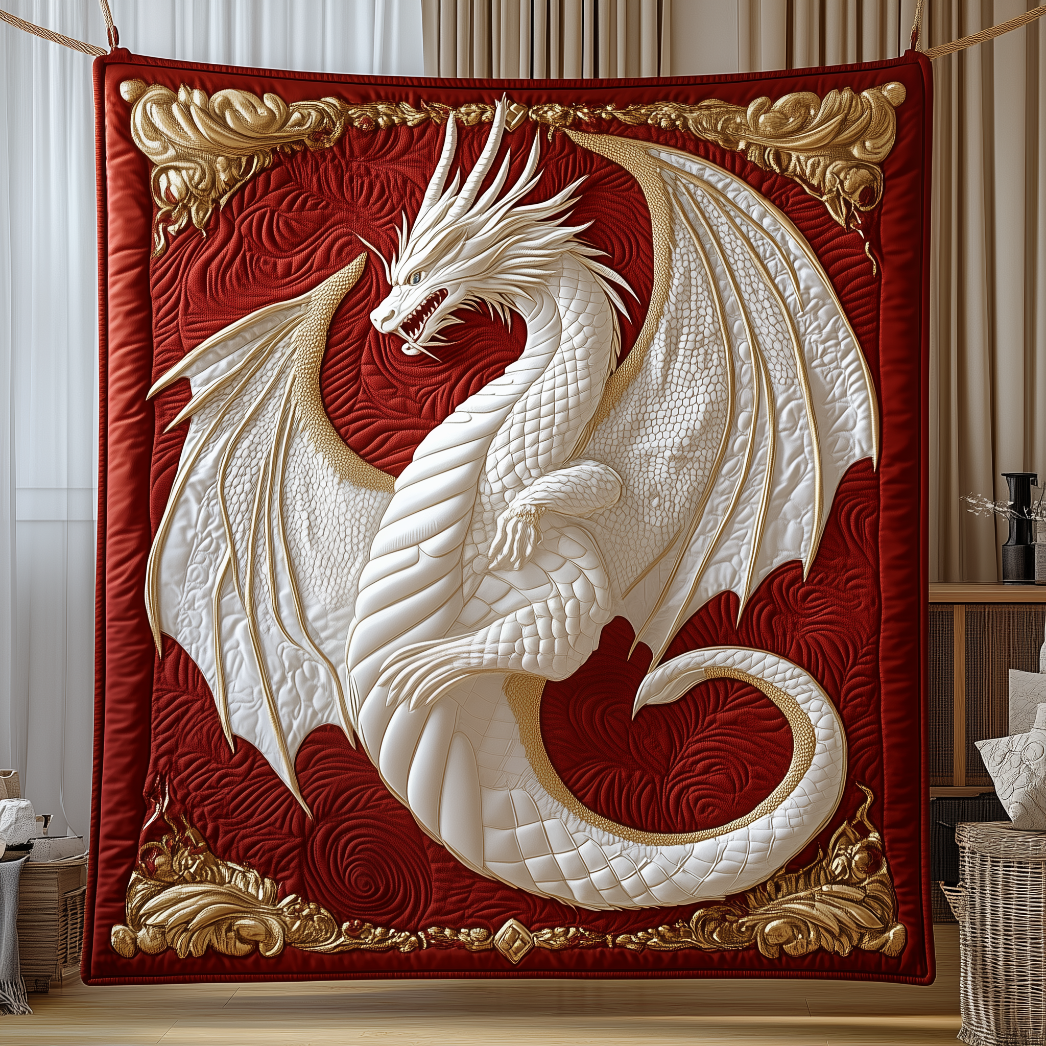 Majestic Dragon Quilted Blanket GFTOTP2409