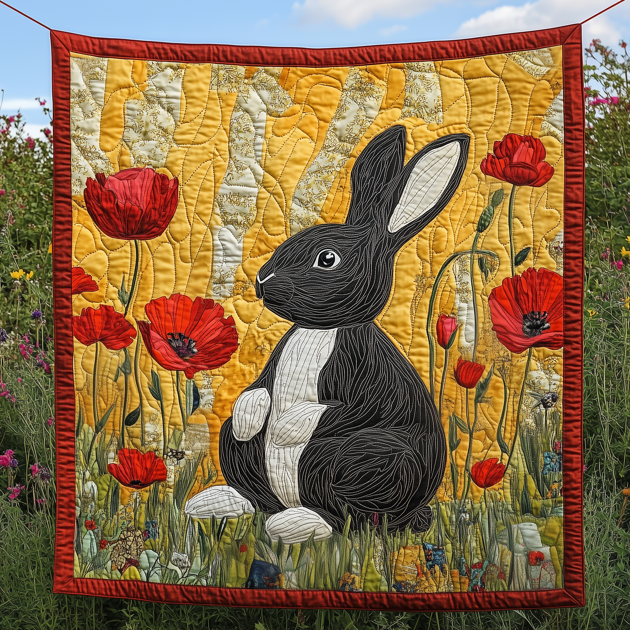 Adorable Rabbit Quilted Blanket GFTOTP2413