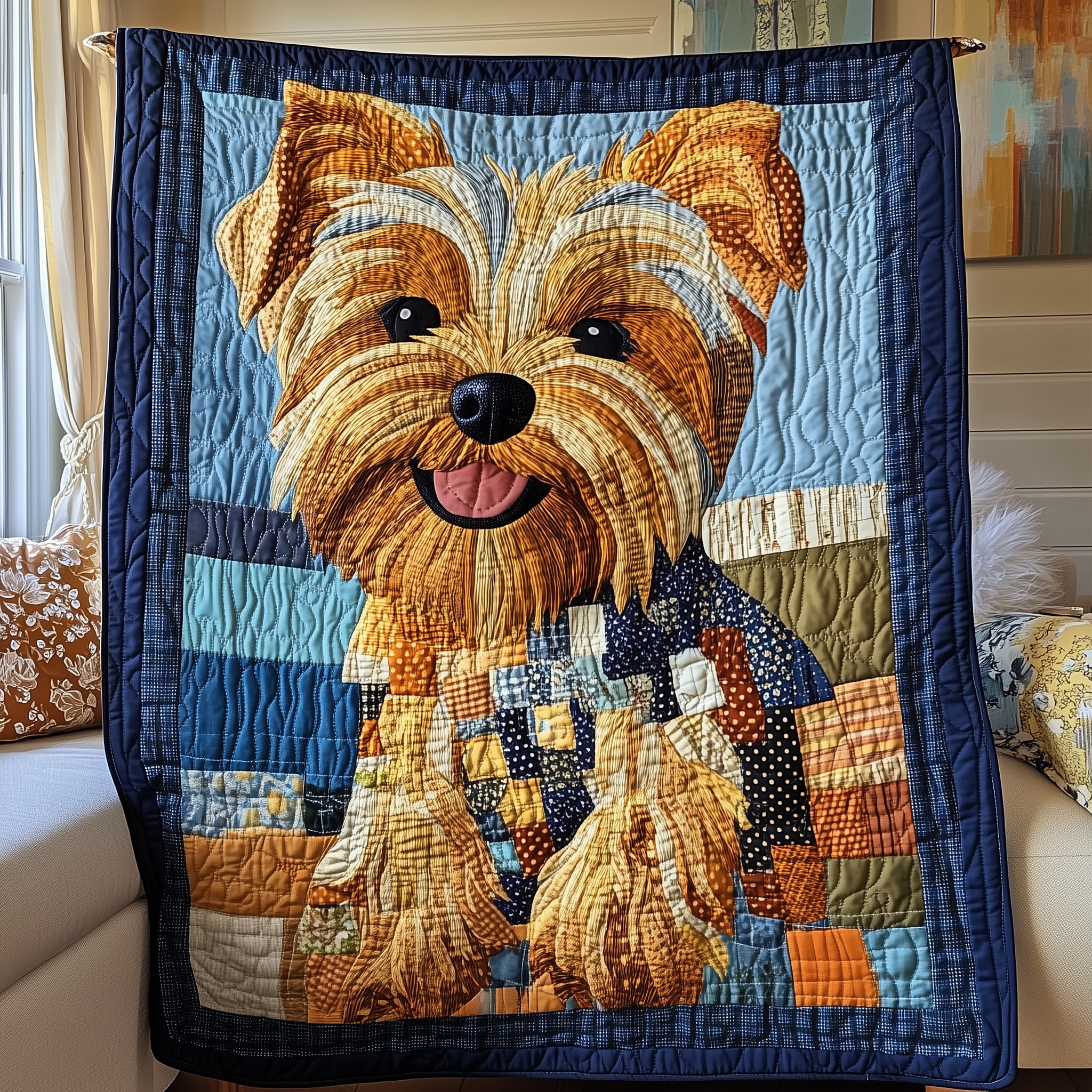 Yorkshire Terrier Quilted Blanket GFTOTP2555