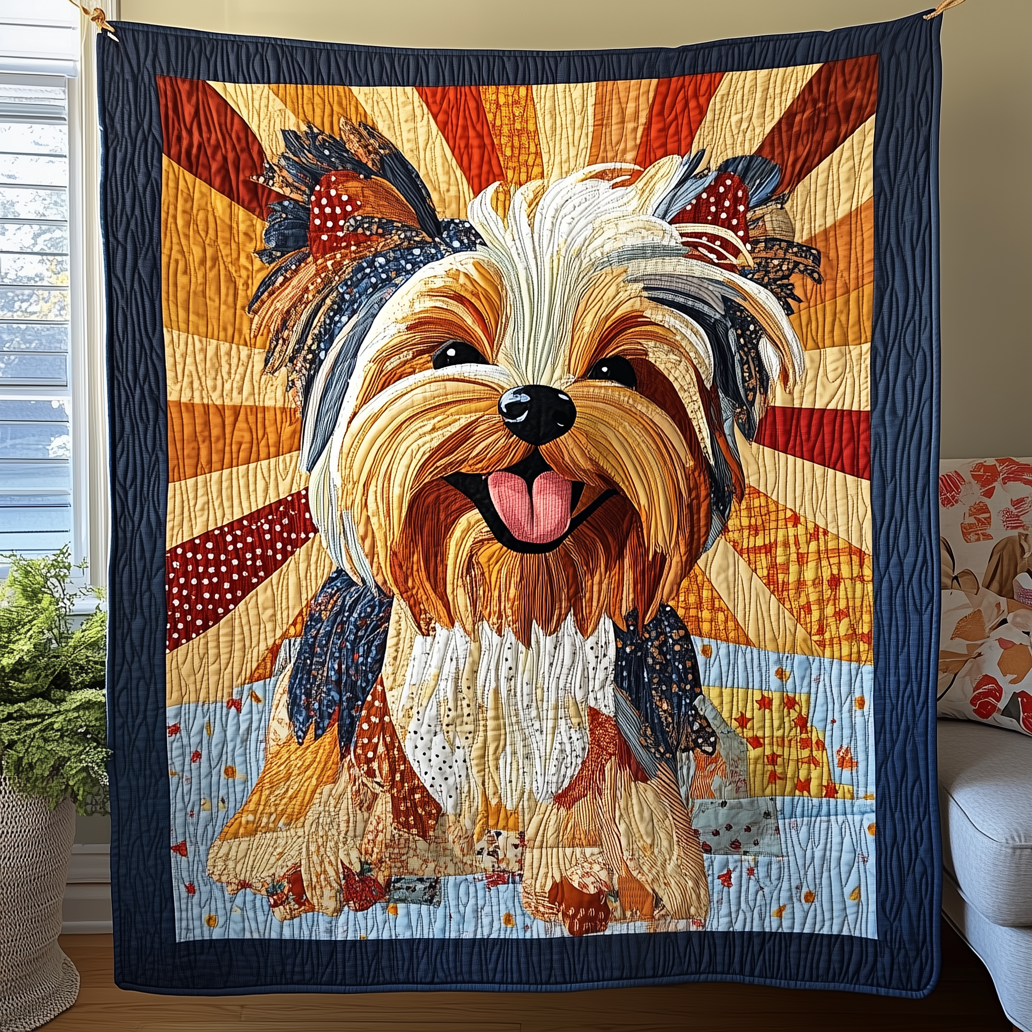 Yorkshire Terrier Quilted Blanket GFTOTP2557