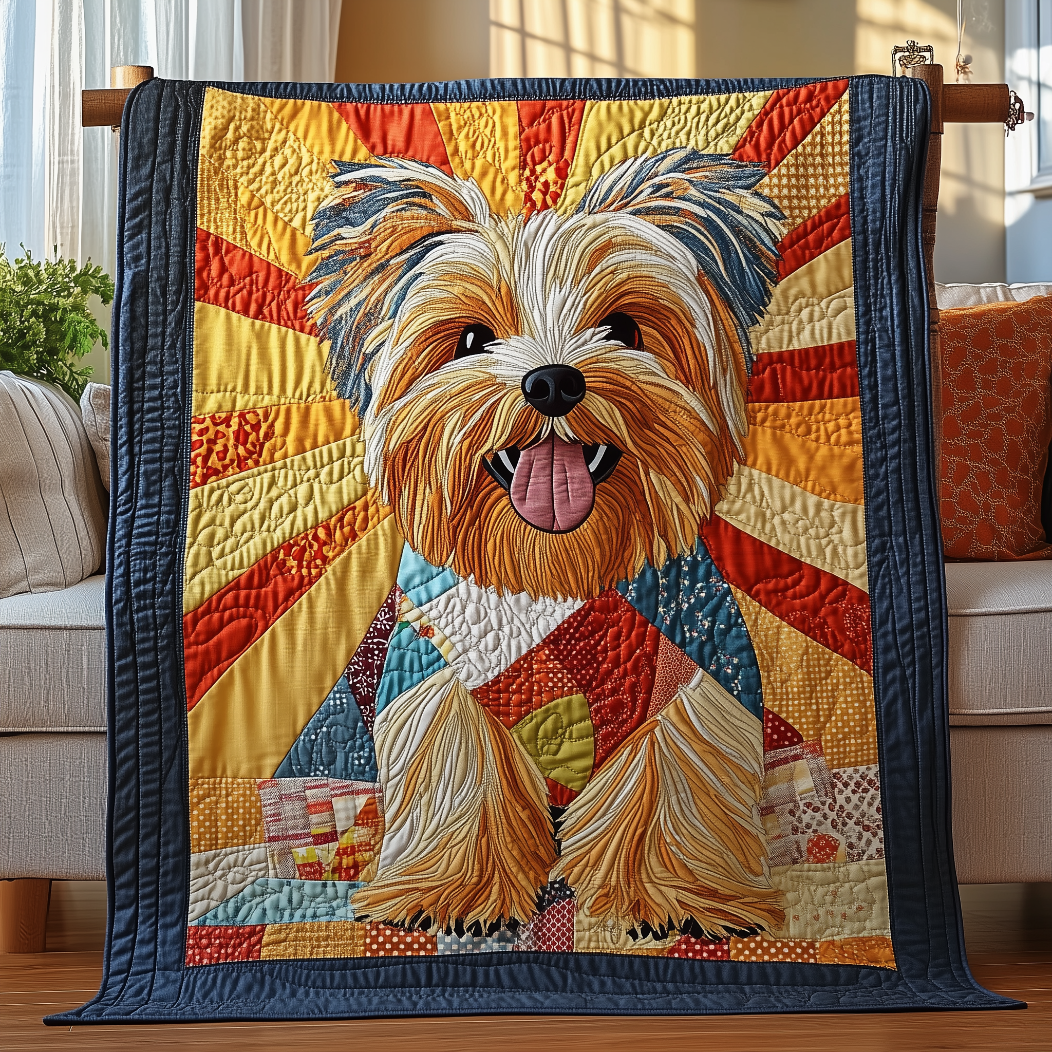Yorkshire Terrier Quilted Blanket GFTOTP2558