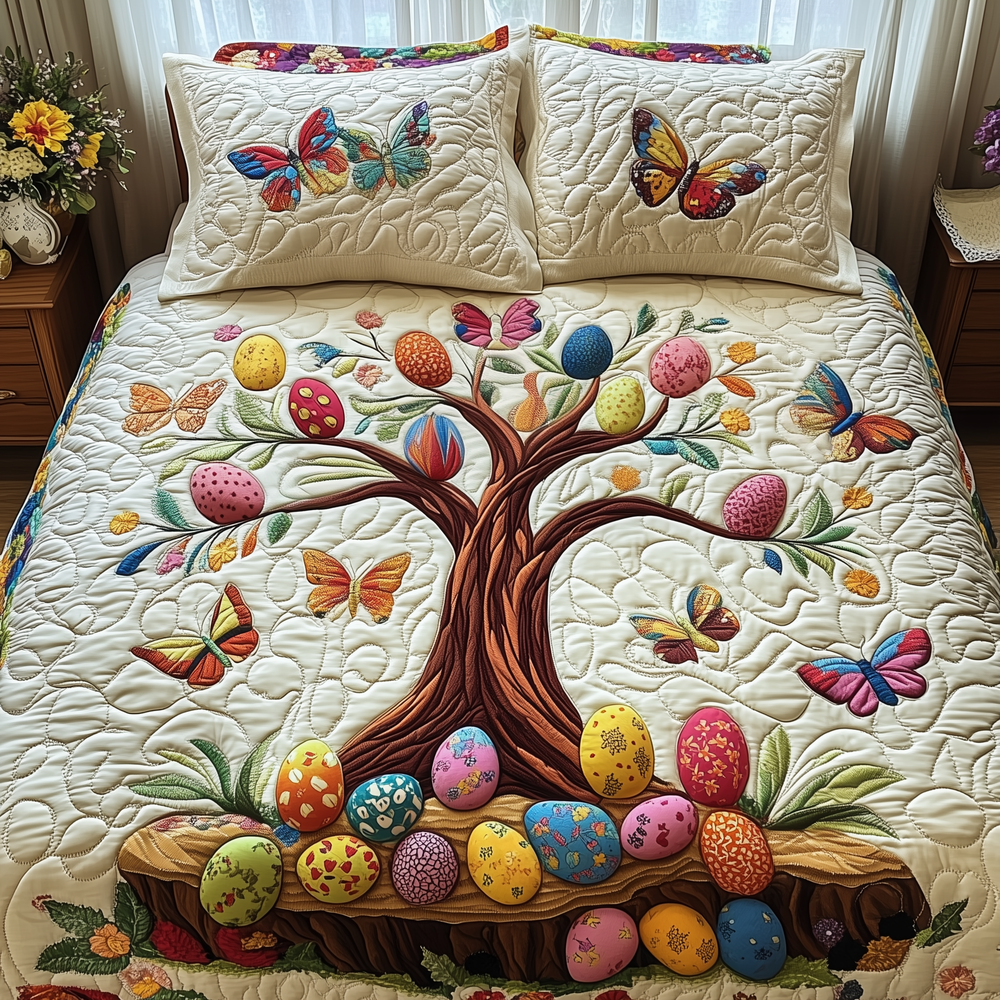 Happy Easter Day 3-Piece Quilted Bedding Set GFTOTP3113