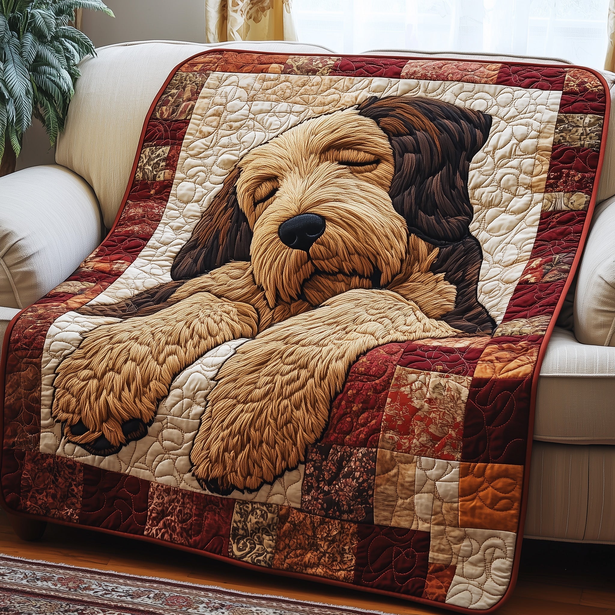 Airedale Charm Quilted Blanket GFTOTP4854