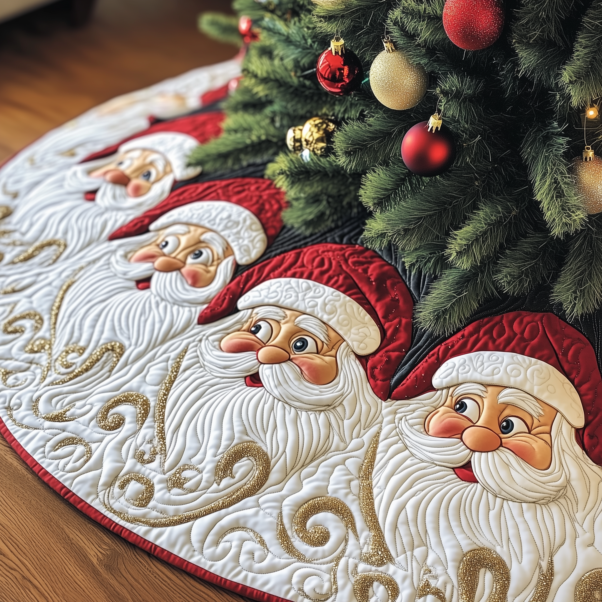 Santa Claus Quilted Tree Skirt GFTOTP875