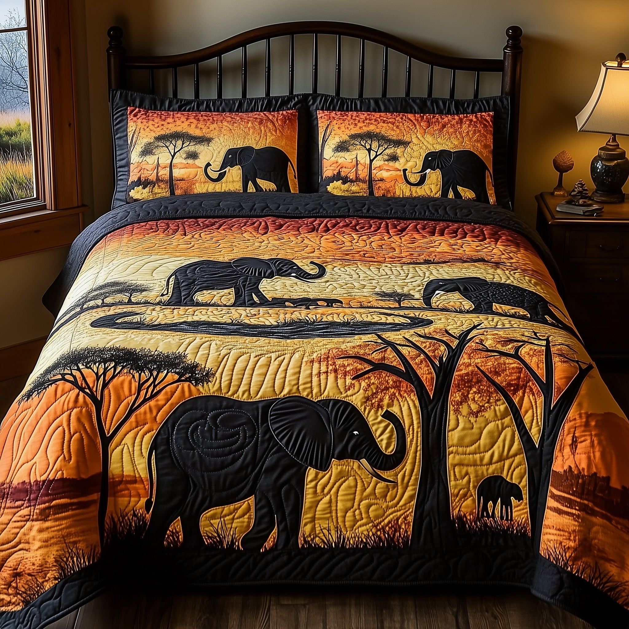Golden Savanna Dreams 3-Piece Quilted Bedding Set GFTOTP8789
