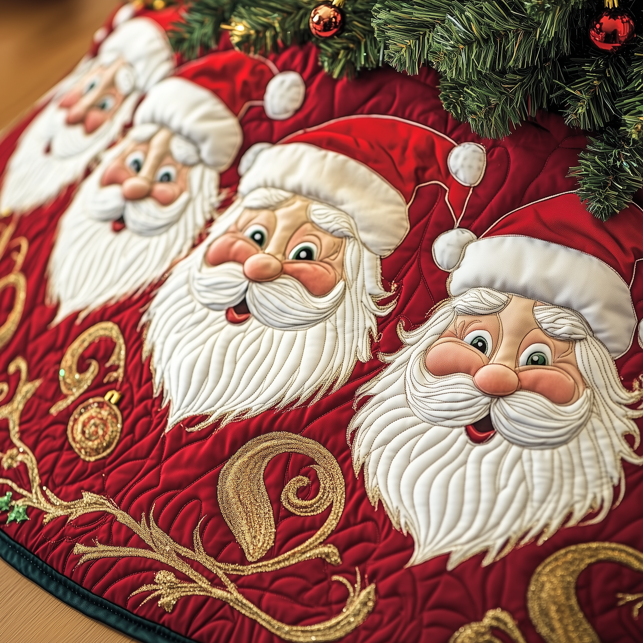 Santa Claus Quilted Tree Skirt GFTOTP880