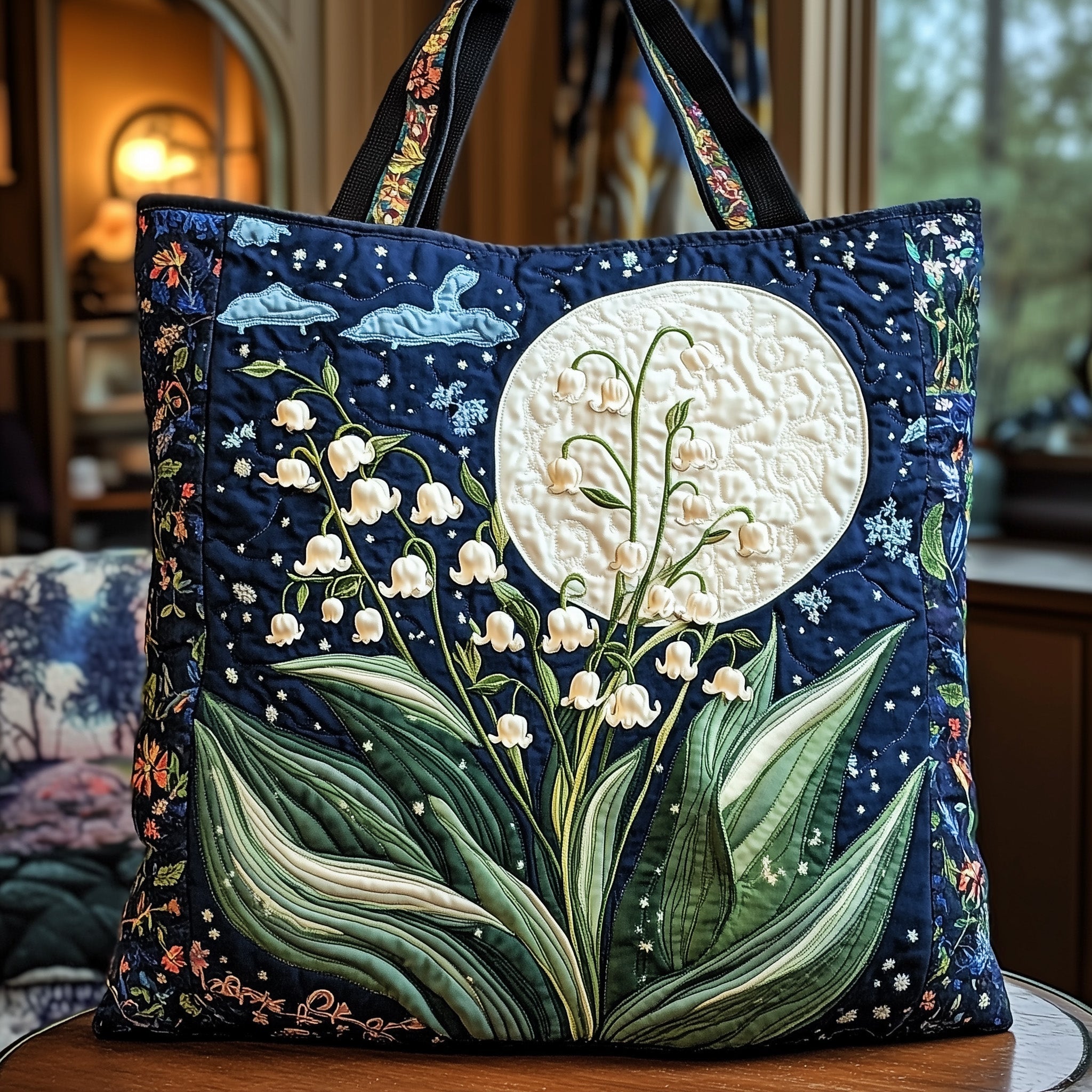 Lily of the Valley Quilted Tote Bag GFTOTP8884