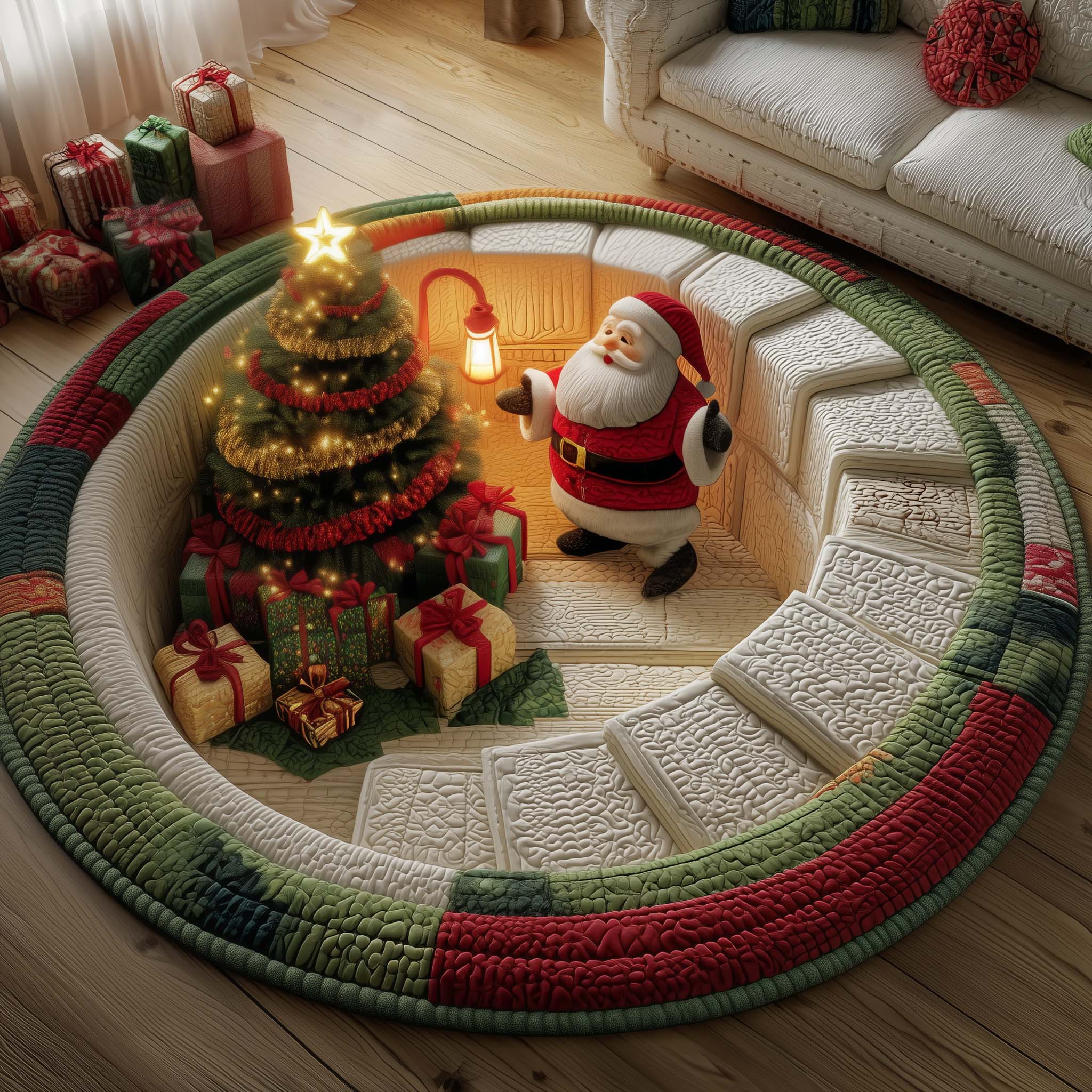 Jolly Surprises Quilted Round Mat GFTOYC1762