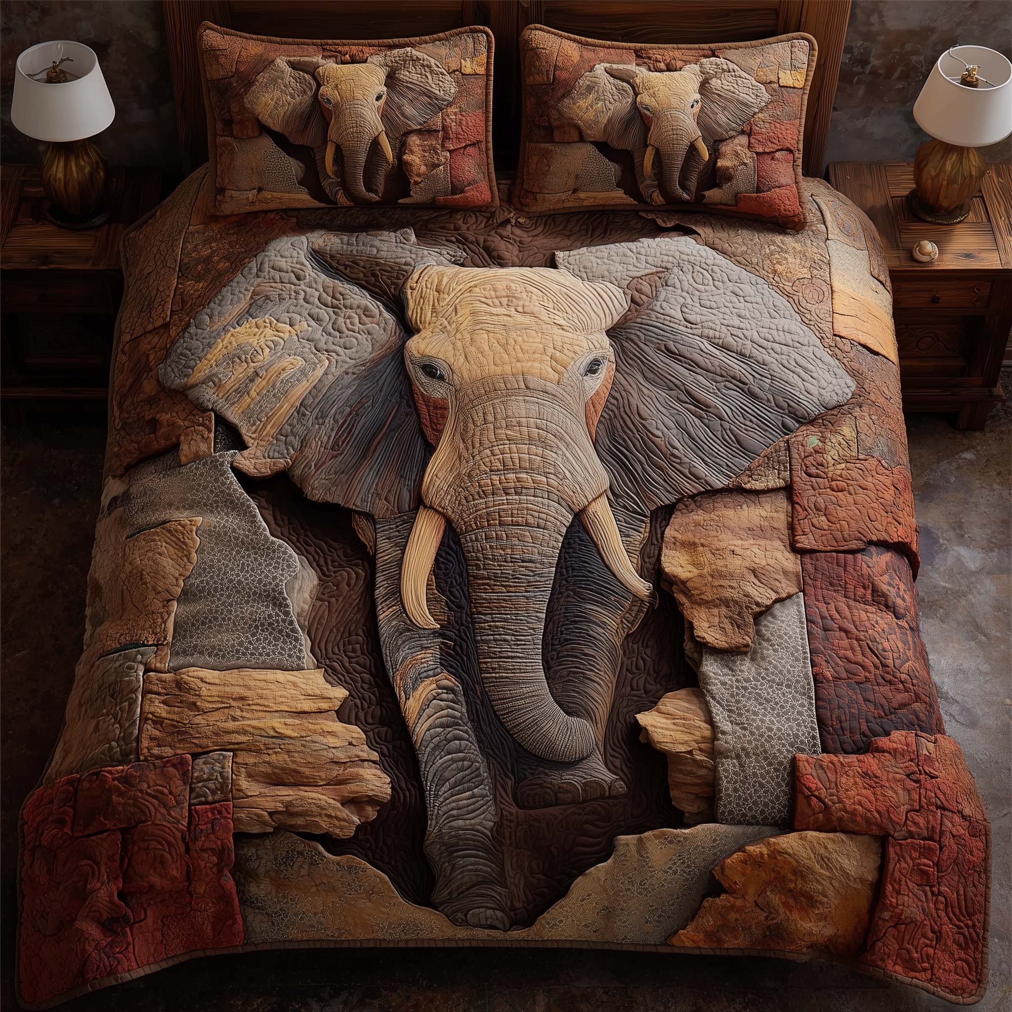 Gentle Jumbo 3-Piece Quilted Bedding Set GFTOYC3181