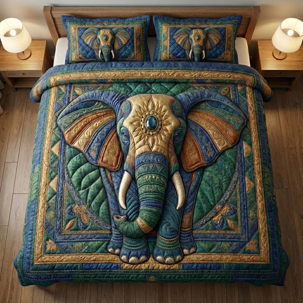 Gentle Jumbo 3-Piece Quilted Bedding Set GFTOYC3183