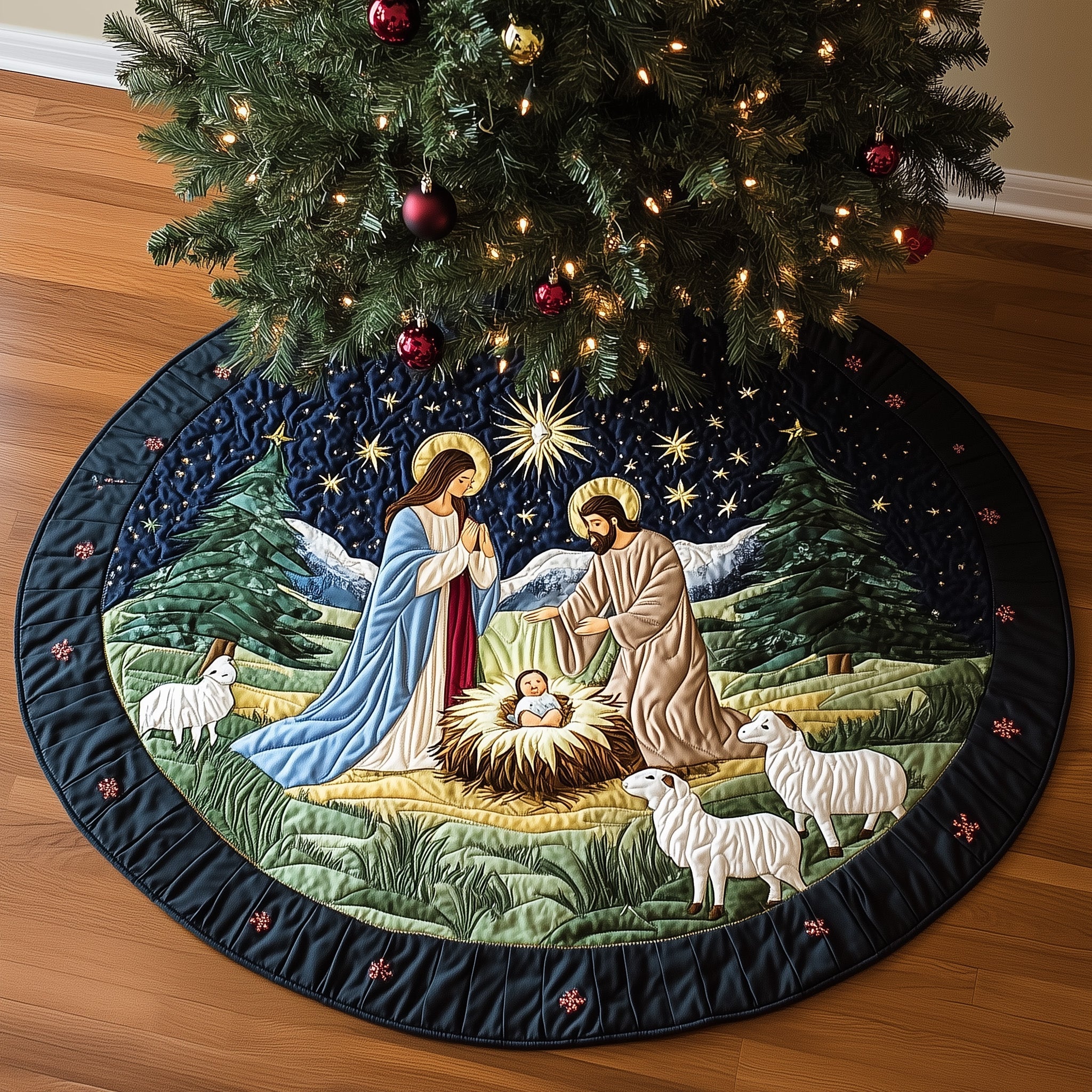 Divine Light Quilted Tree Skirt GFTOYC837